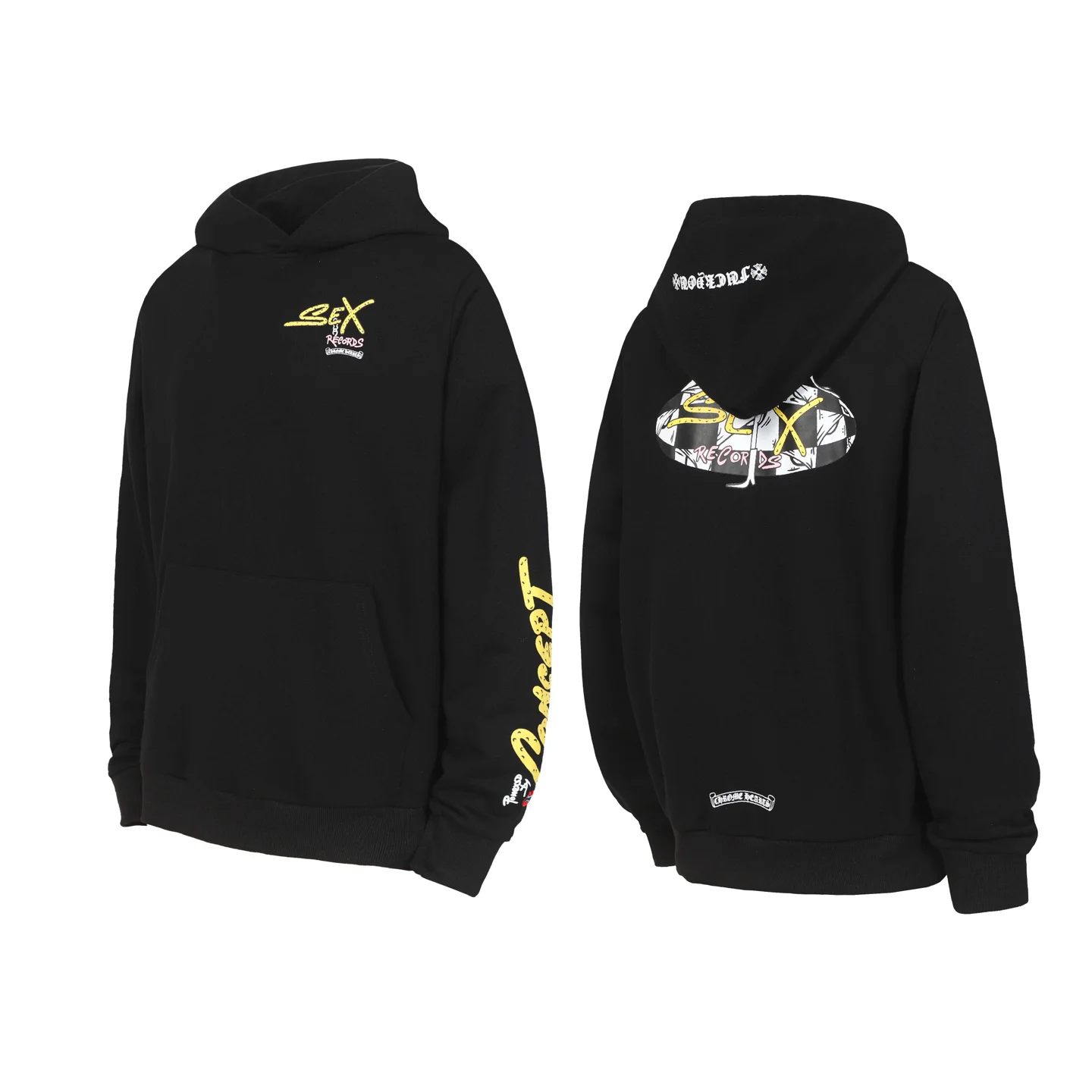 Sex Records Printed Cotton-Blend Hoodie D14013890