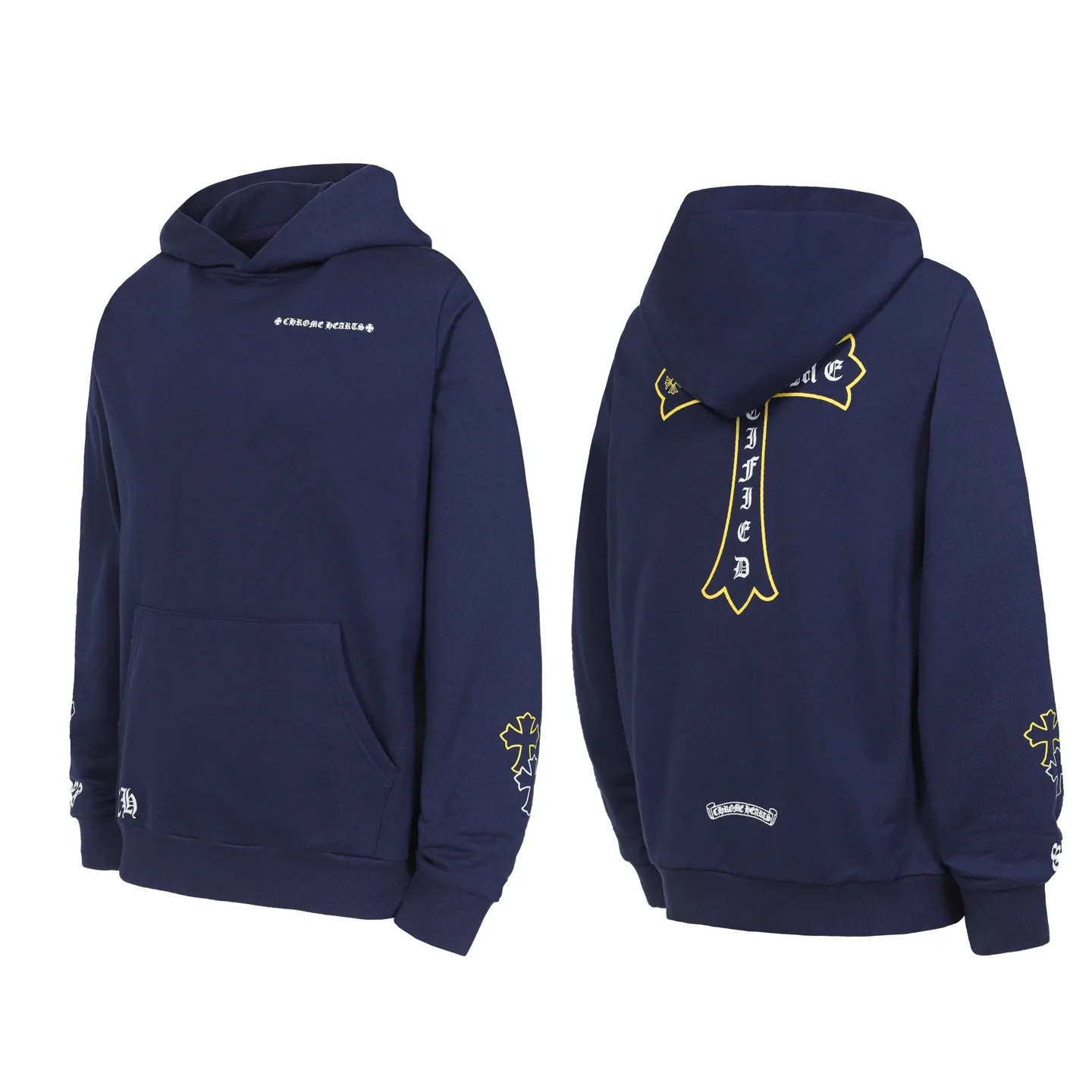 Cross Print Logo Cotton Hoodie D14013891