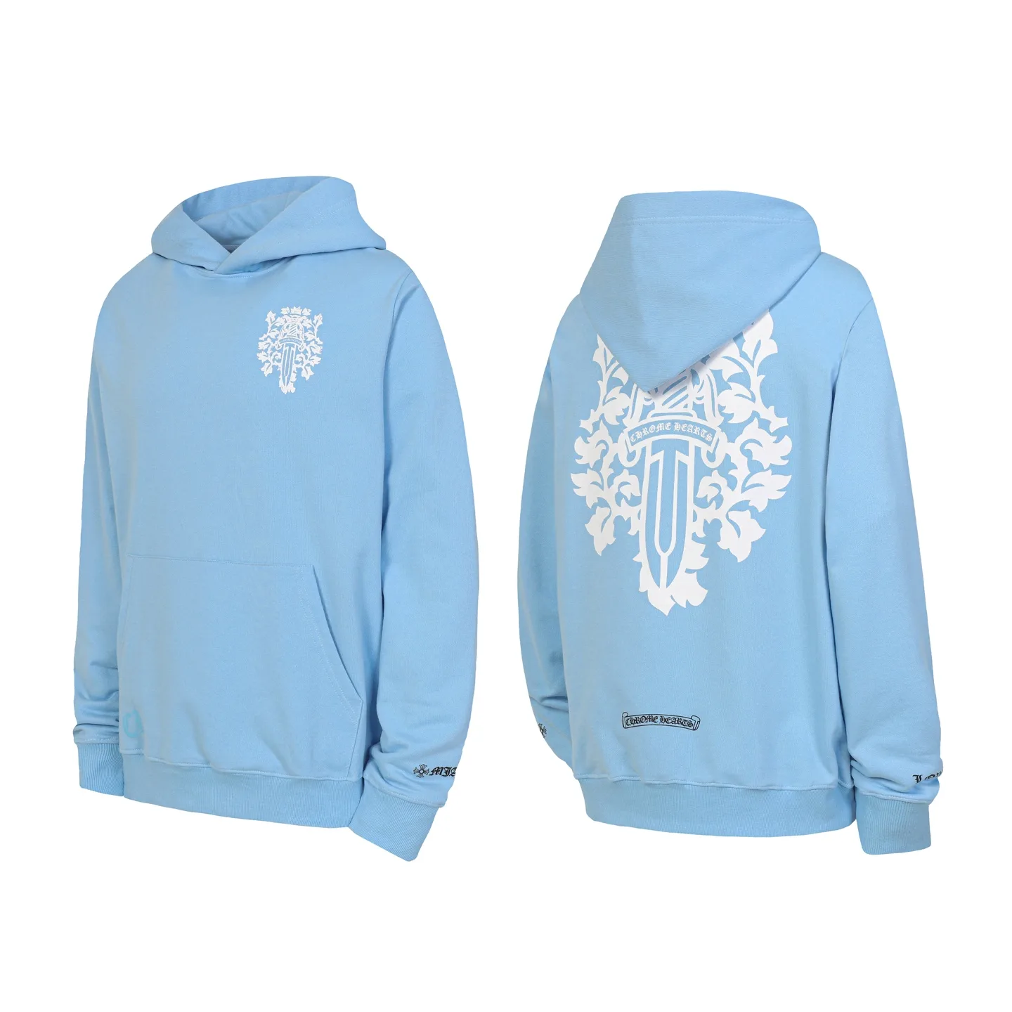 Dagger Logo Print Cotton-Blend Hoodie D14013877