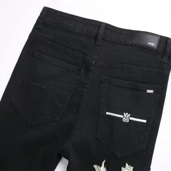 Logo Appliqué Distressed Slim-Fit Jeans D14523130 — view 5