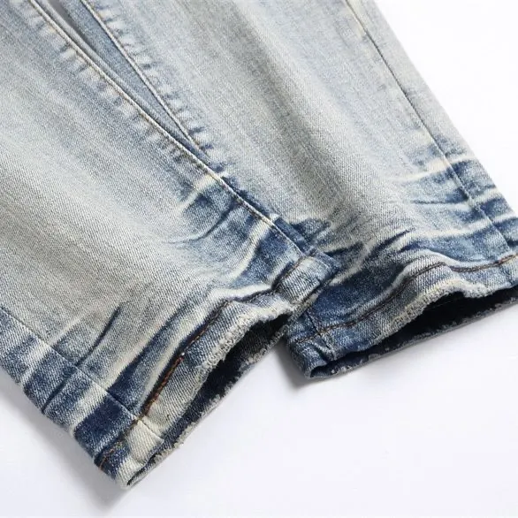 Distressed Logo Patch Slim-Fit Jeans D14523129 — view 10