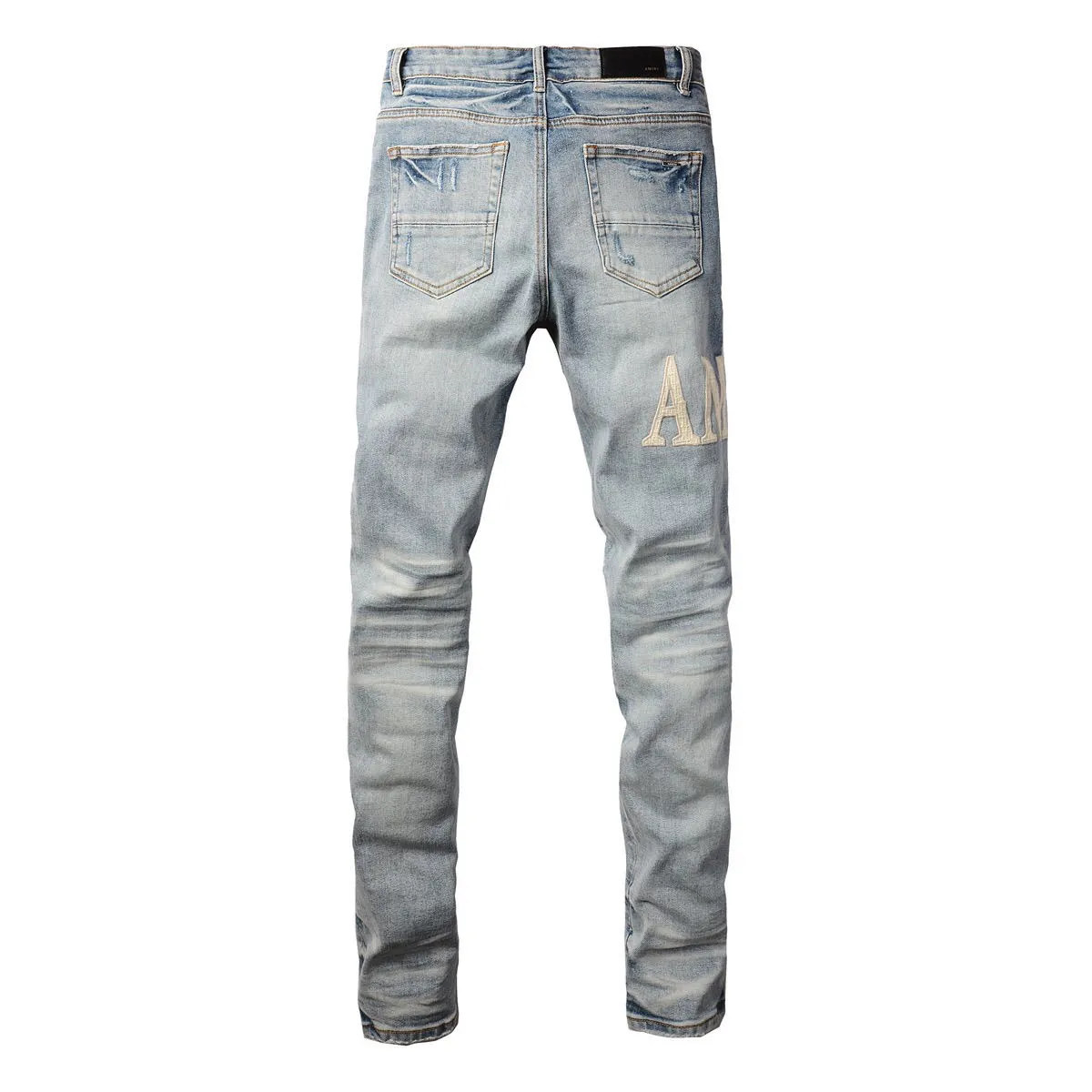Logo Appliqué Distressed Slim-Fit Jeans D14523126 — view 3