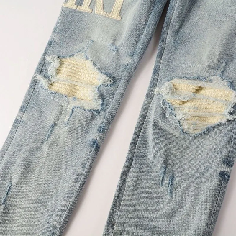 Logo Appliqué Distressed Slim-Fit Jeans D14523126 — view 5
