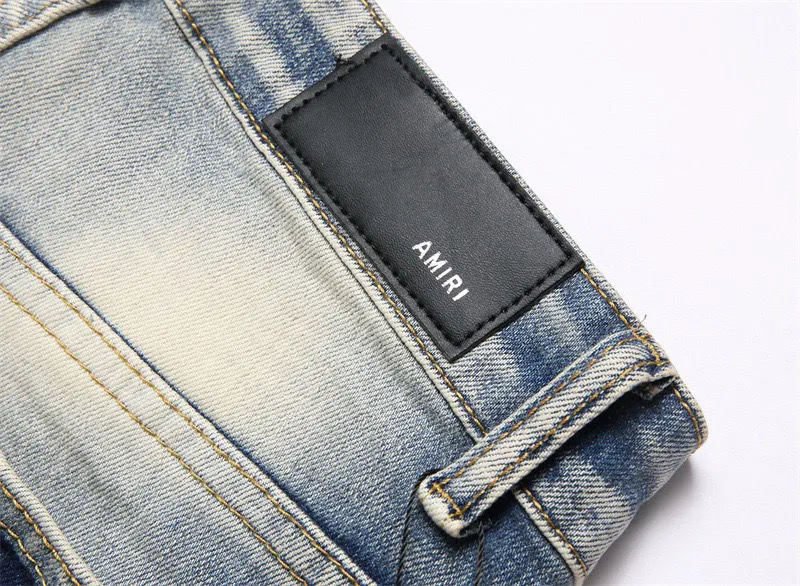 Logo Embroidered Distressed Slim-Fit Jeans D14523125 — view 7