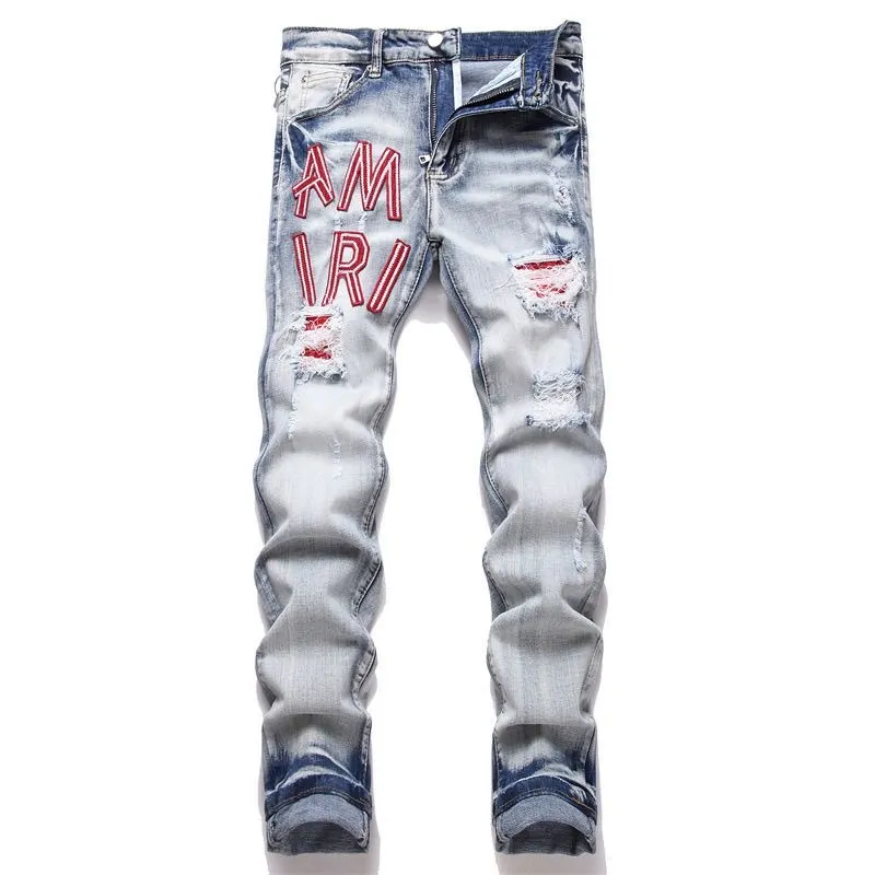 Distressed Logo-Appliqué Slim-Fit Jeans D14523122 — view 2