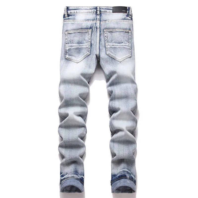 Distressed Logo-Appliqué Slim-Fit Jeans D14523122 — view 3