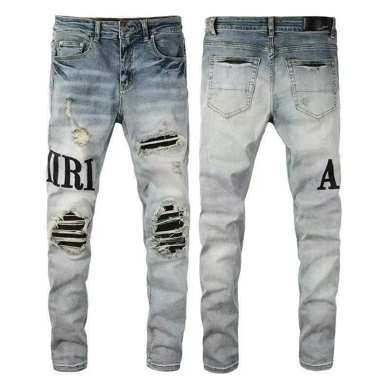 Distressed Logo-Appliqué Slim-Fit Jeans D14523121