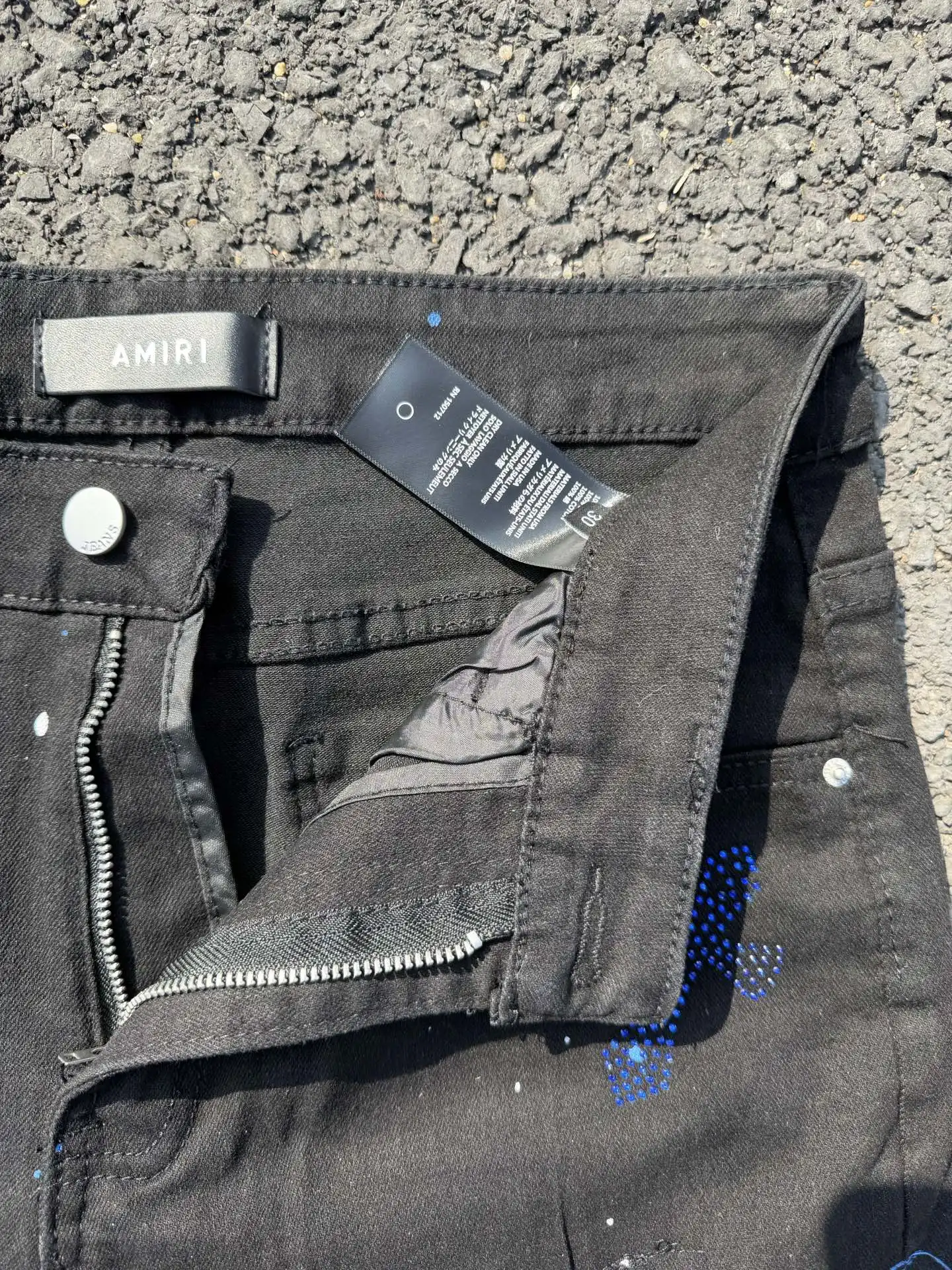 Distressed Slim-Fit Graphic Jeans D15423119 — view 7