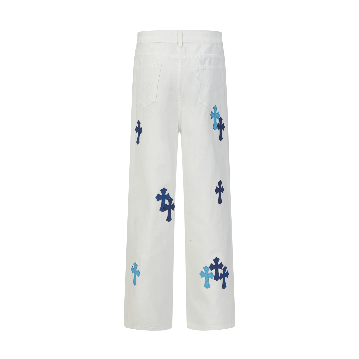 Cross Patch Embroidered Straight-Leg Jeans D15513881 — view 3