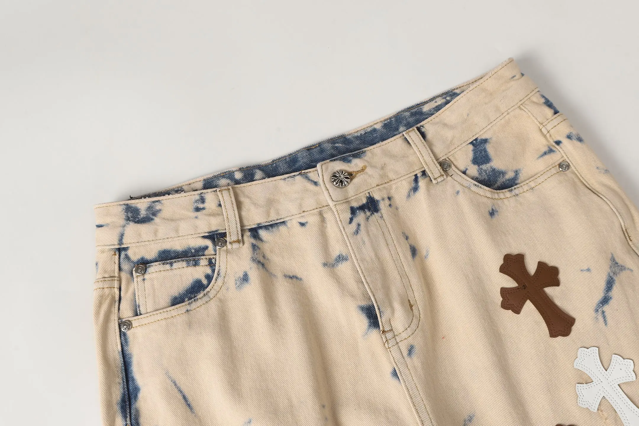 Cross Patch Acid-Wash Straight-Leg Jeans D17513990 — view 6