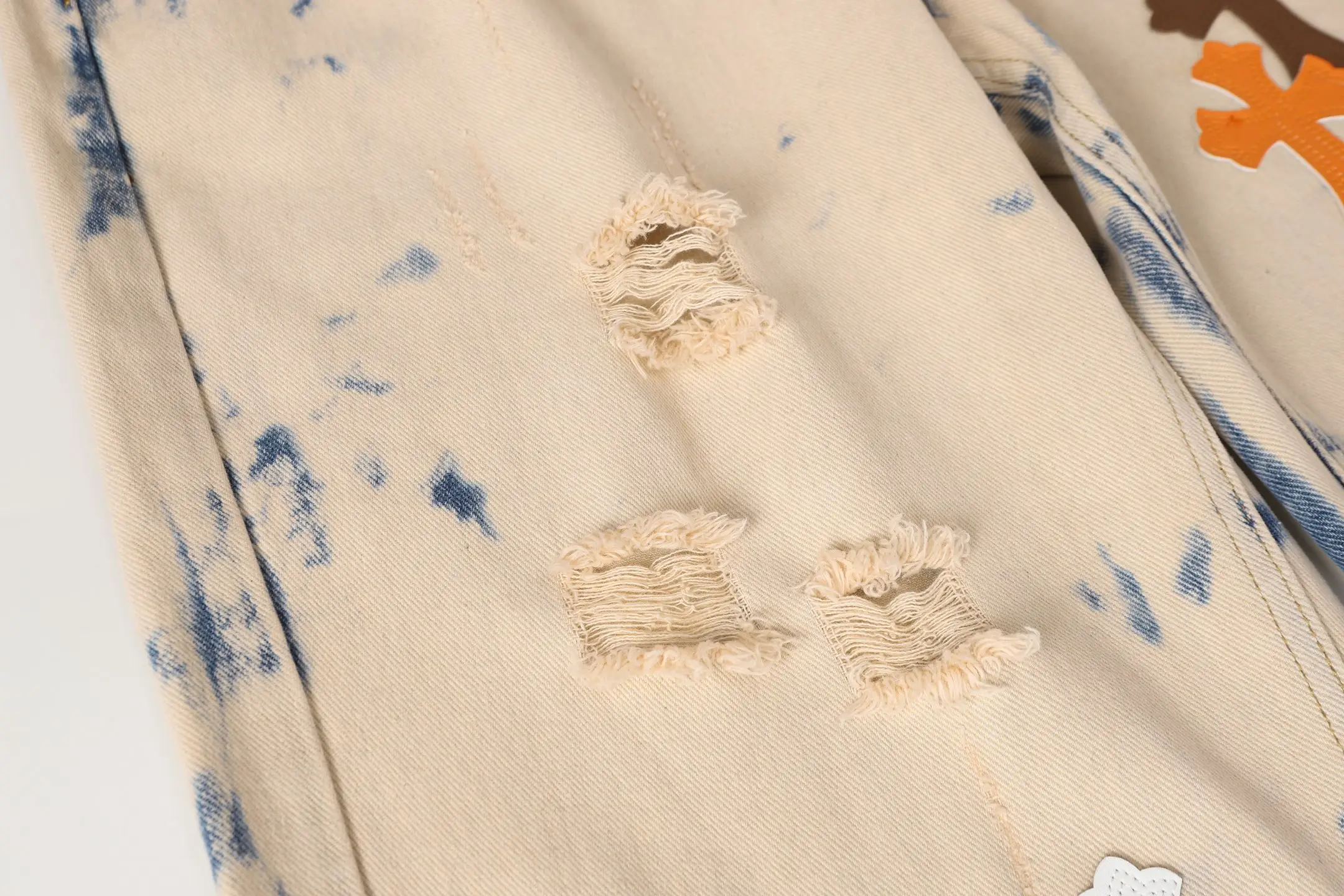 Cross Patch Acid-Wash Straight-Leg Jeans D17513990 — view 10