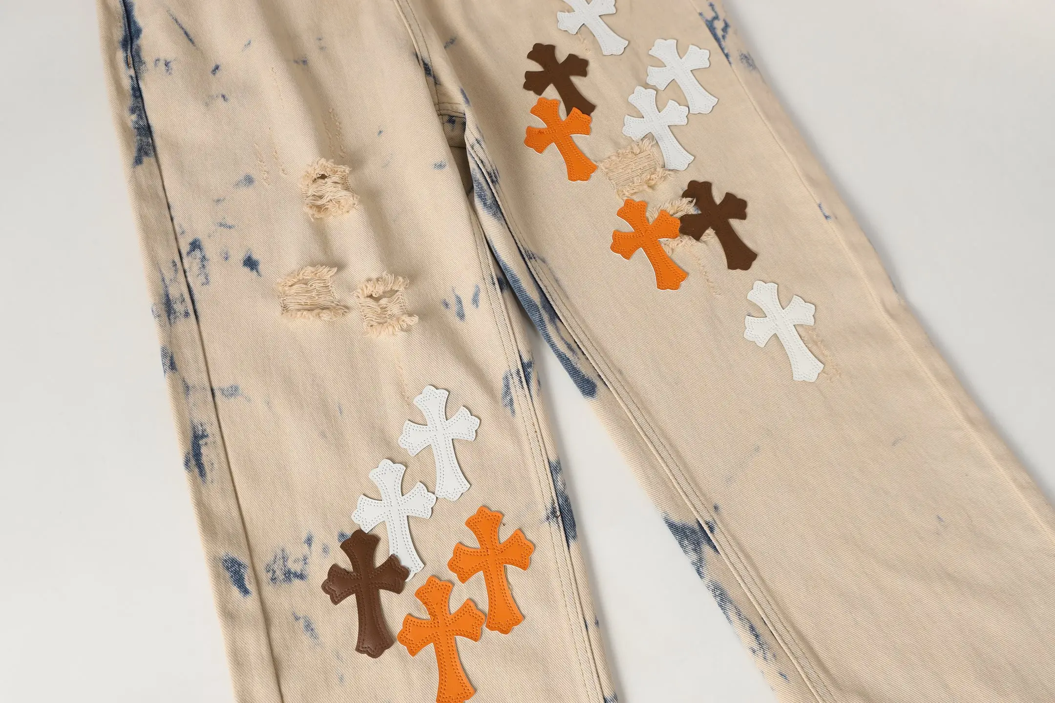 Cross Patch Acid-Wash Straight-Leg Jeans D17513990 — view 11