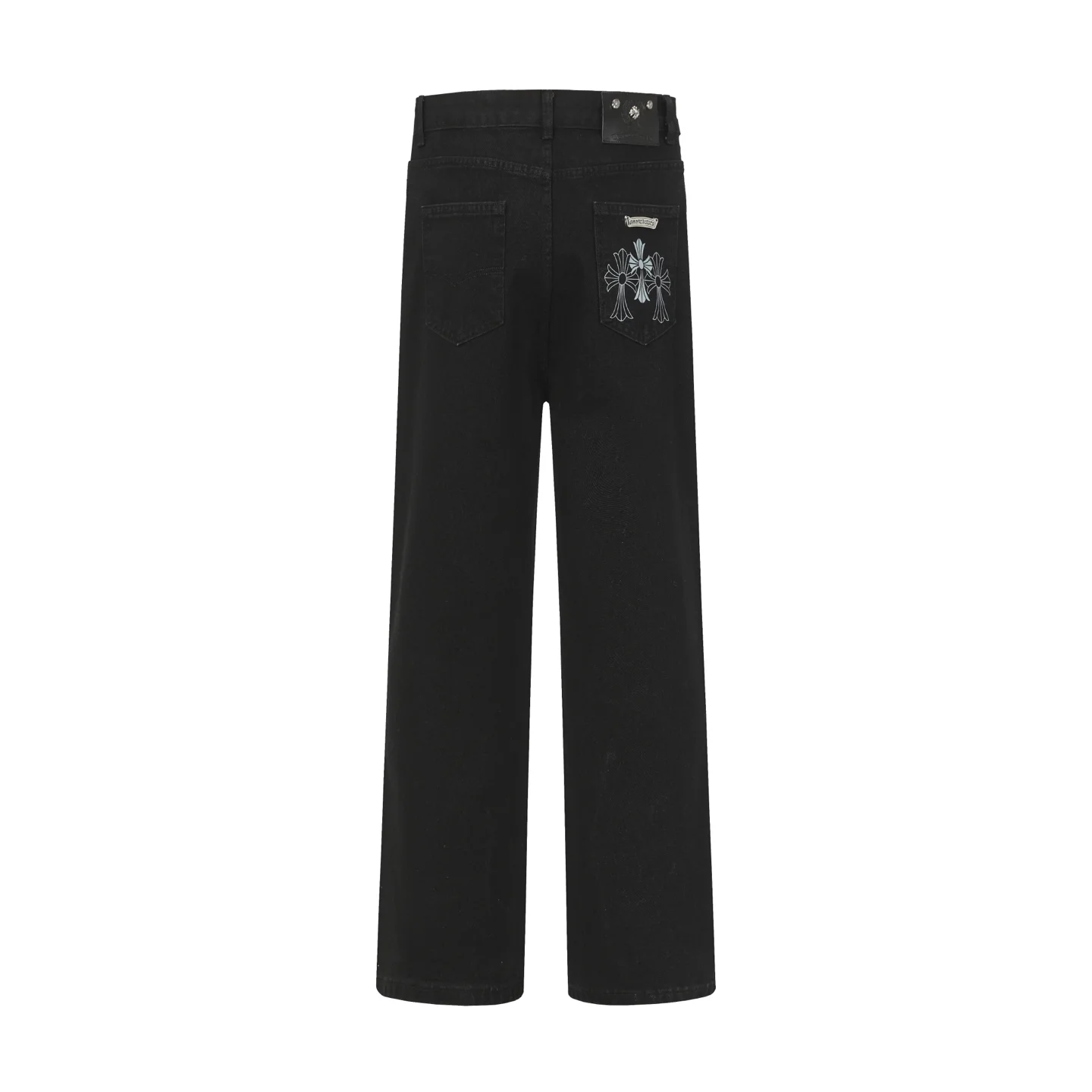 Cross Patch Embroidered Straight-Leg Jeans D14014000 — view 3