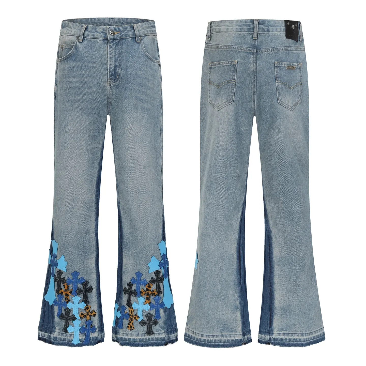 Cross Patch Flared Jeans D17013989