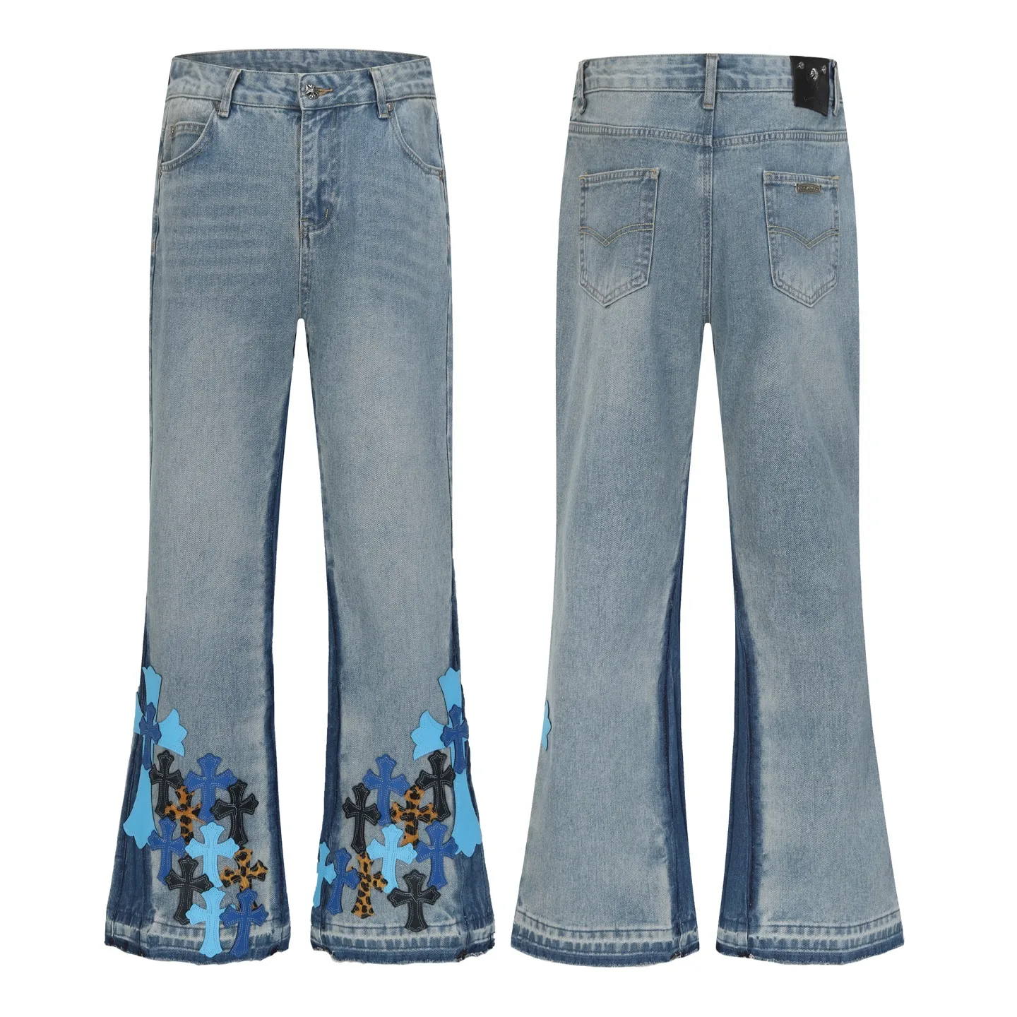 Cross Patch Flared Jeans D17013989
