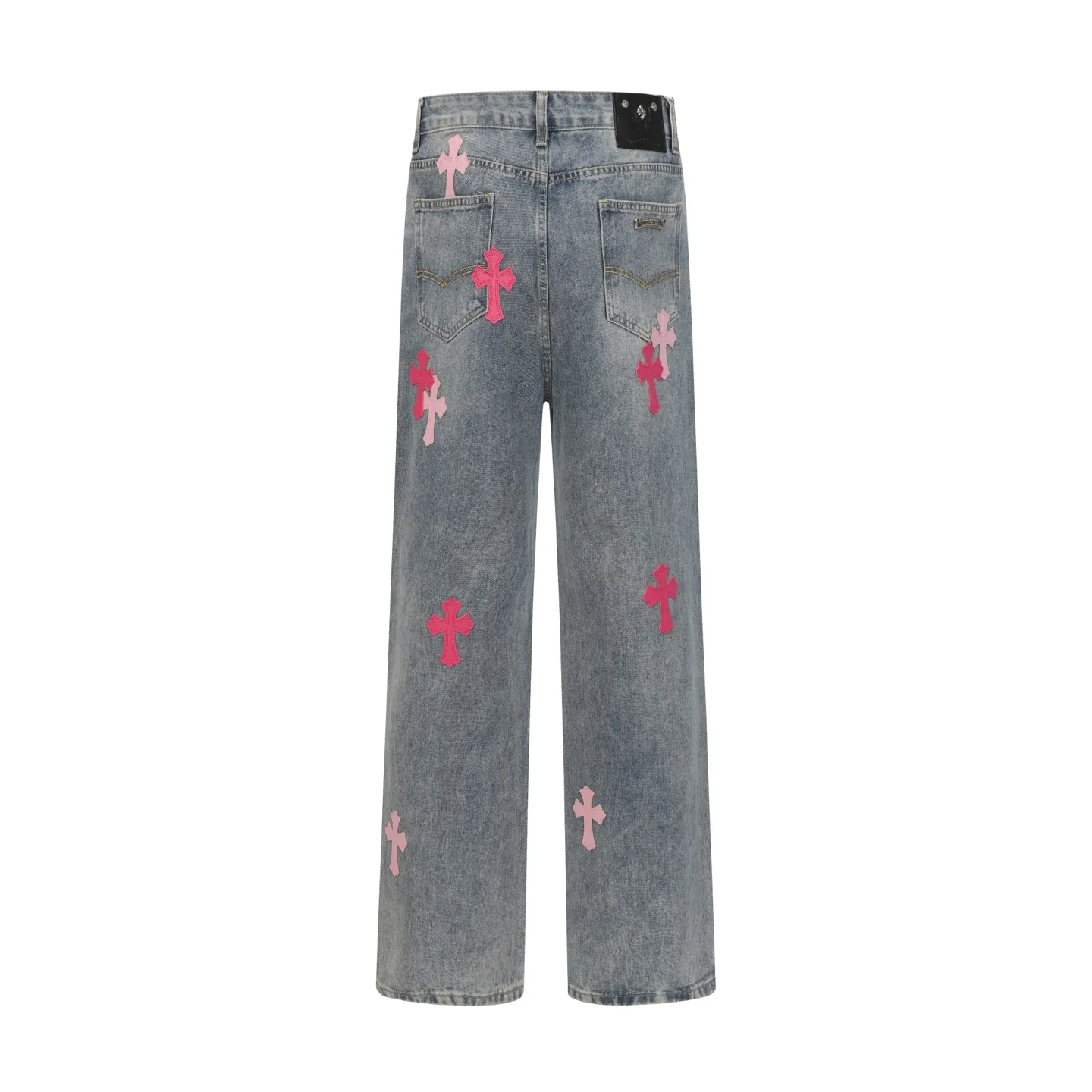 Cross Patch Embroidered Straight-Leg Jeans D15014090 — view 3