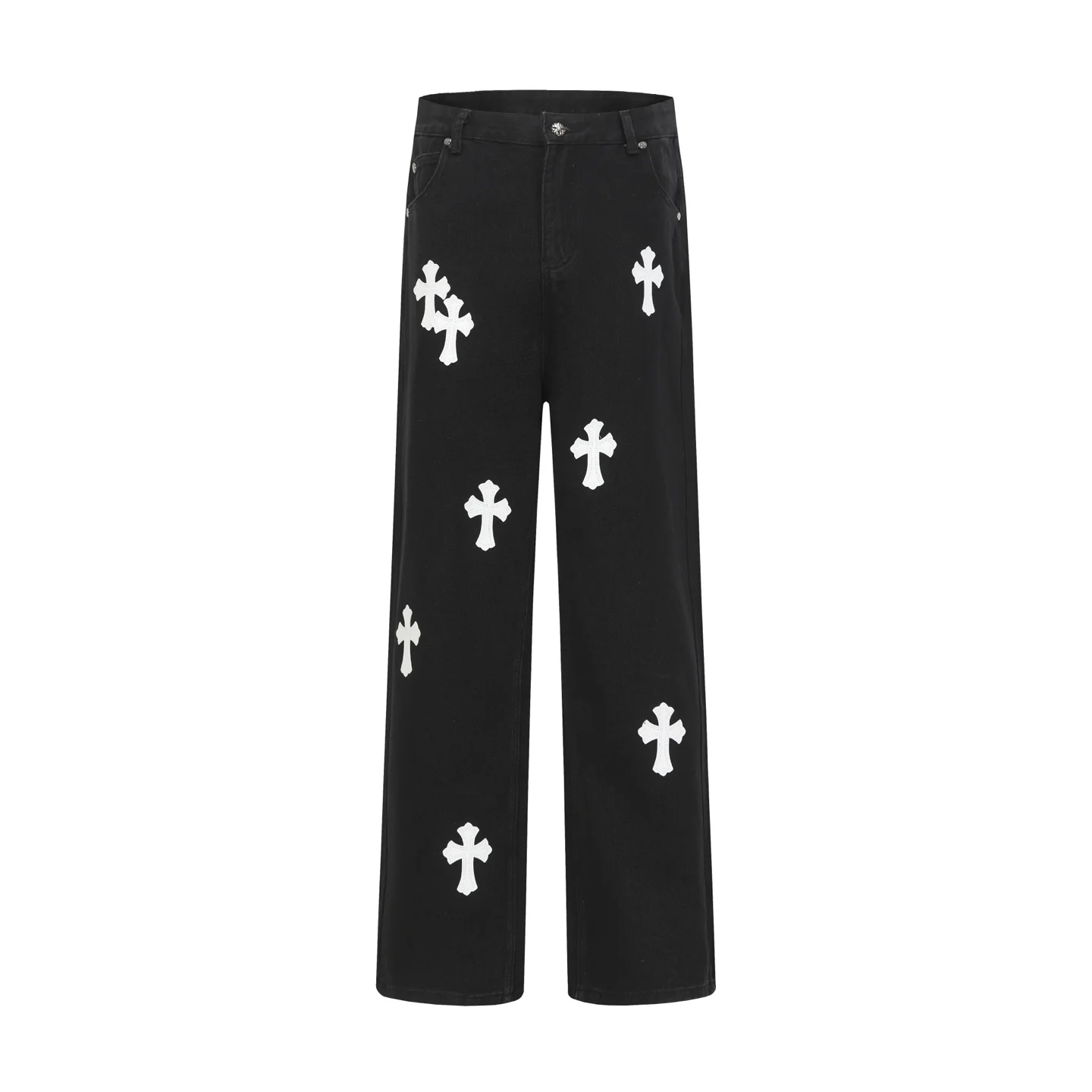 Cross Patch Straight-Leg Jeans D15014086 — view 2