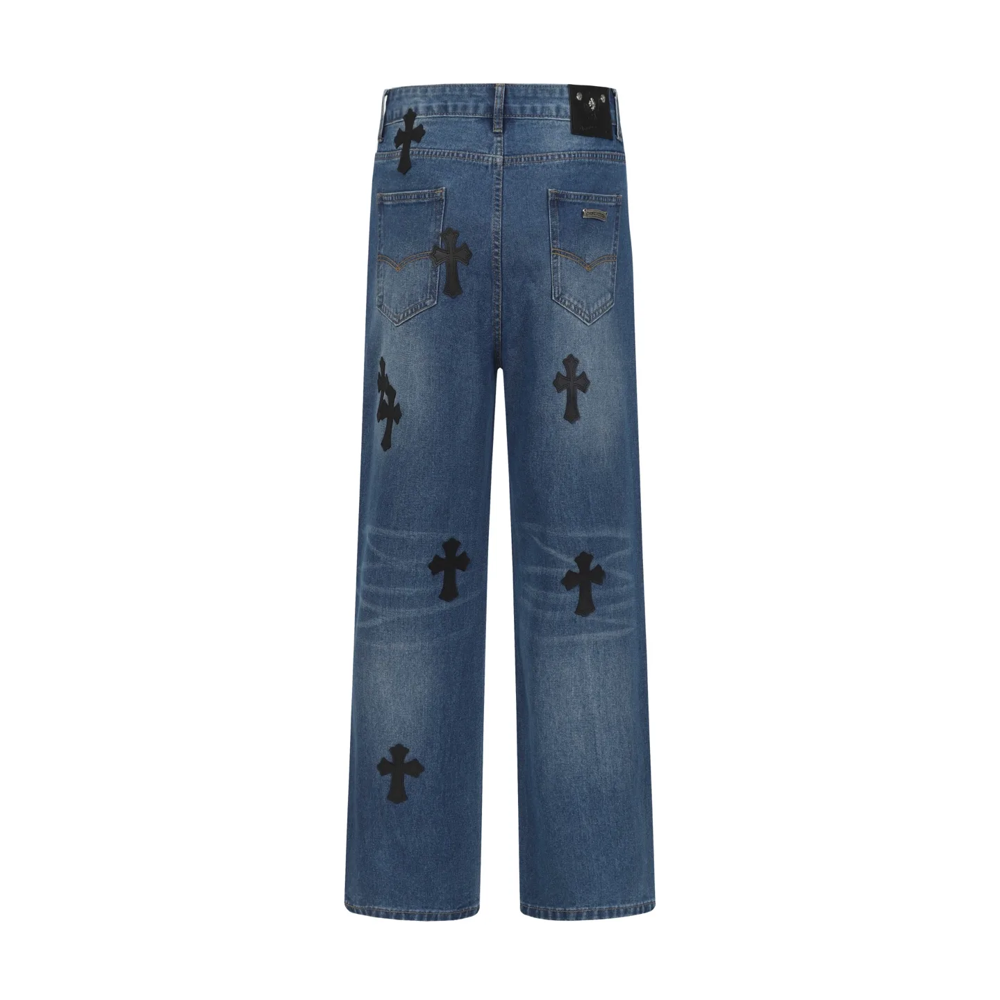 Cross Patch Appliqué Straight-Leg Jeans D15514087 — view 2