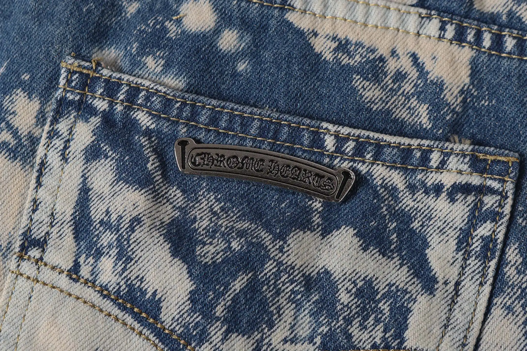 Cross Patch Tie-Dye Distressed Jeans D17514014 — view 12