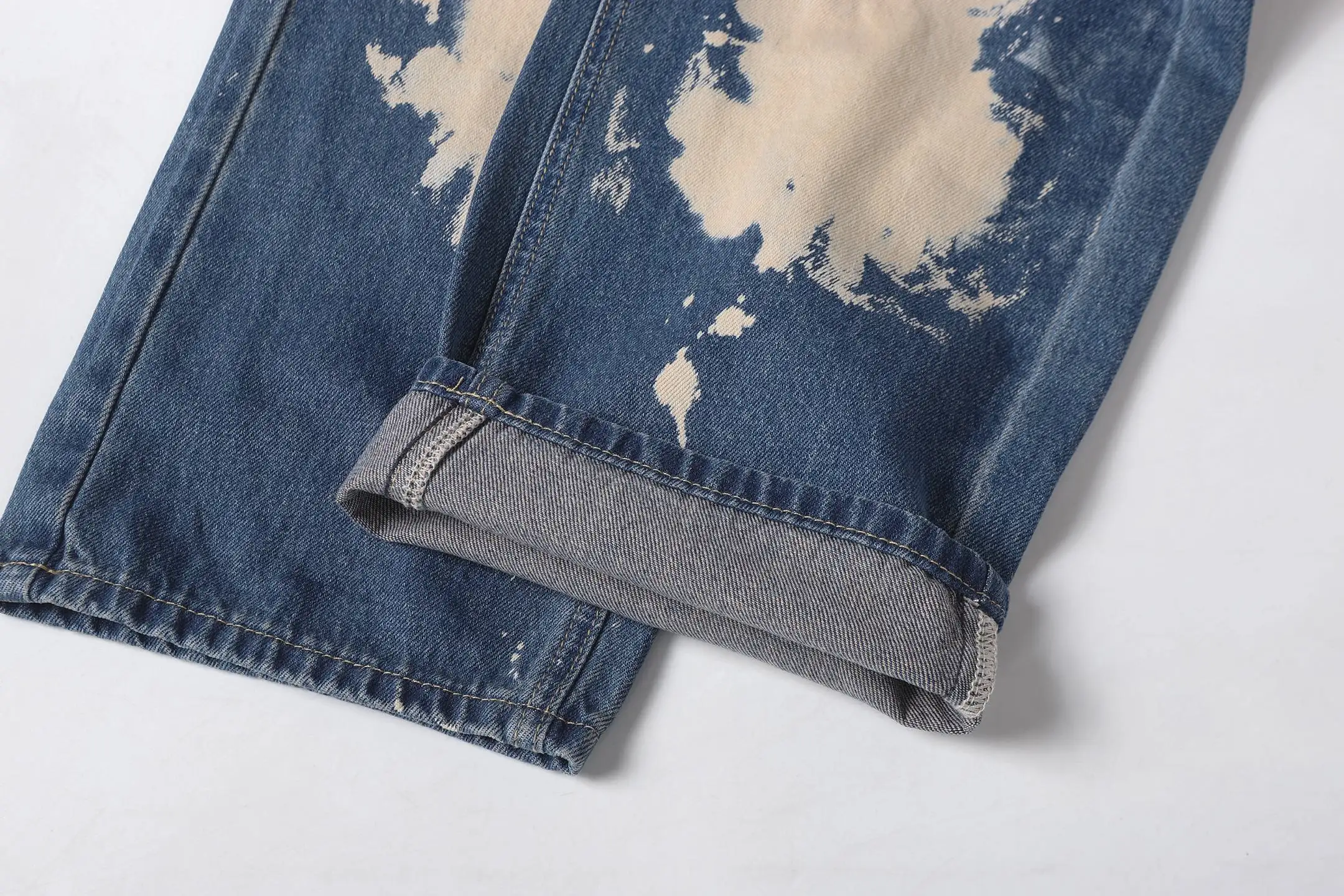 Cross Patch Tie-Dye Distressed Jeans D17514014 — view 14