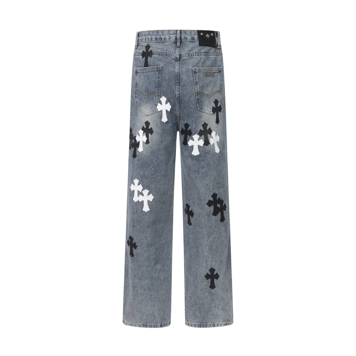 Cross Patch Appliqué Straight-Leg Jeans D15514015 — view 3