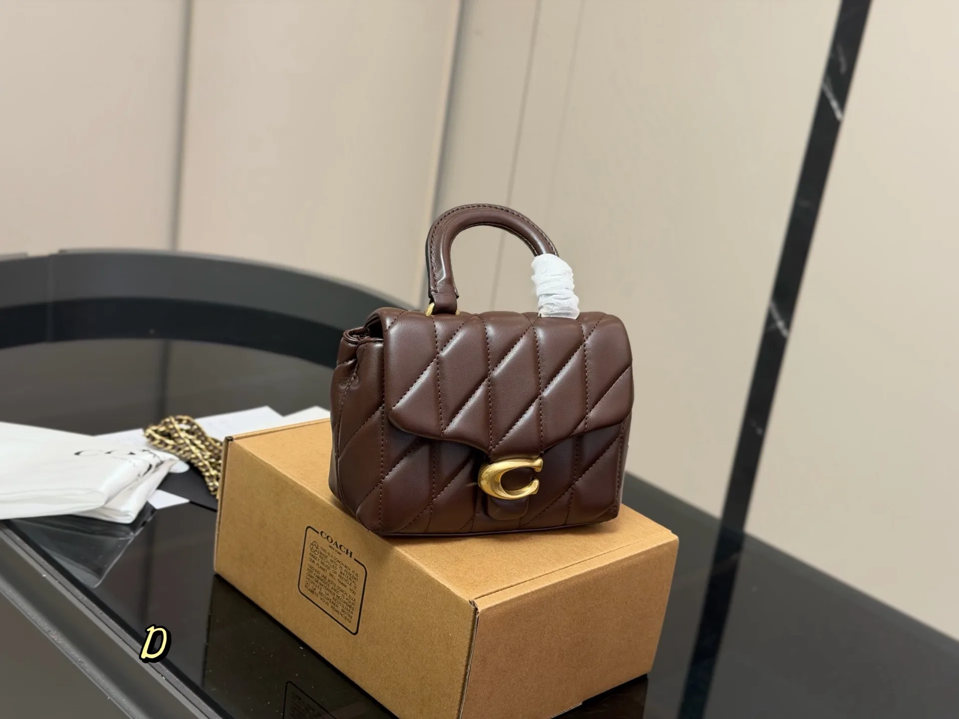 Coach Tabby Quilted Top Handle Bag D34017974
