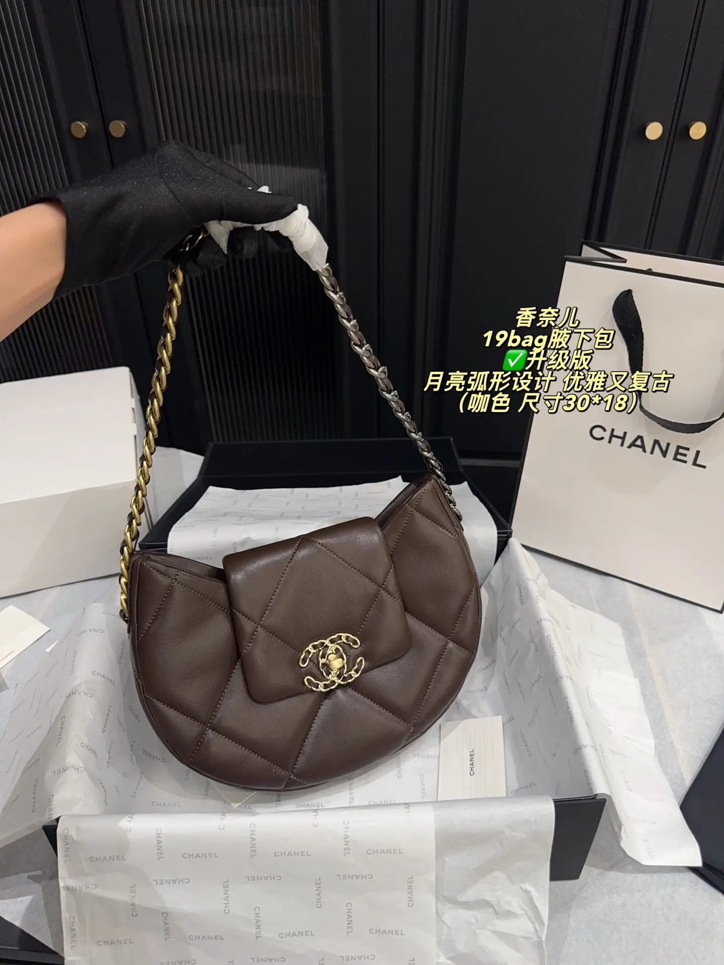 Chanel 19 Bag Quilted Shoulder Bag D31017926 — view 2