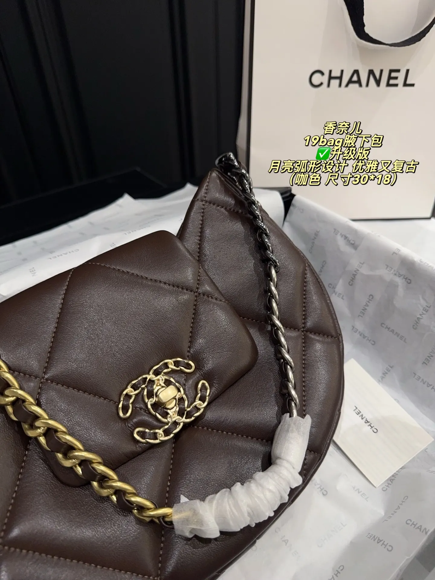 Chanel 19 Bag Quilted Shoulder Bag D31017926 — view 6
