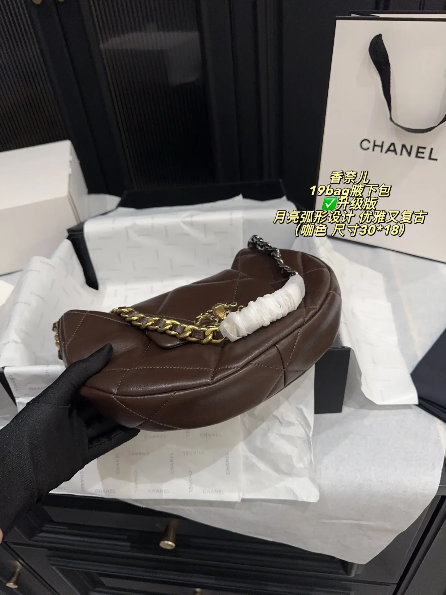 Chanel 19 Bag Quilted Shoulder Bag D31017926 — view 7