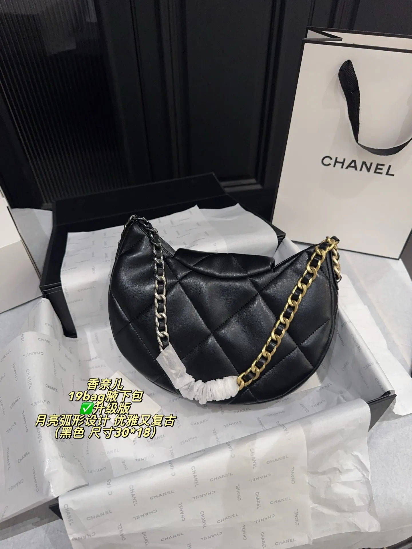 Chanel 19 Bag Quilted Shoulder Bag D31017926 — view 12