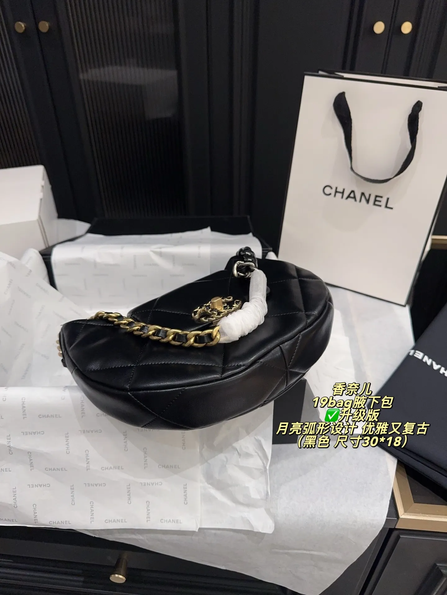 Chanel 19 Bag Quilted Shoulder Bag D31017926 — view 14
