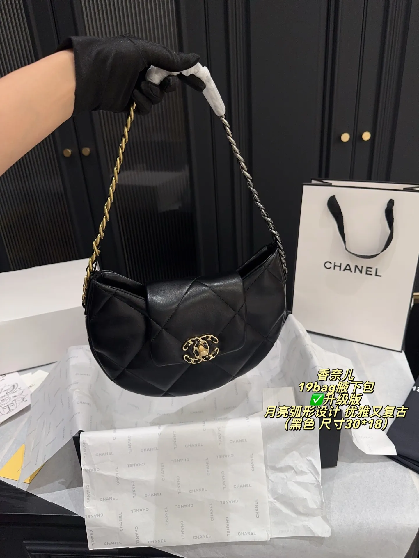 Chanel 19 Bag Quilted Shoulder Bag D31017926 — view 15