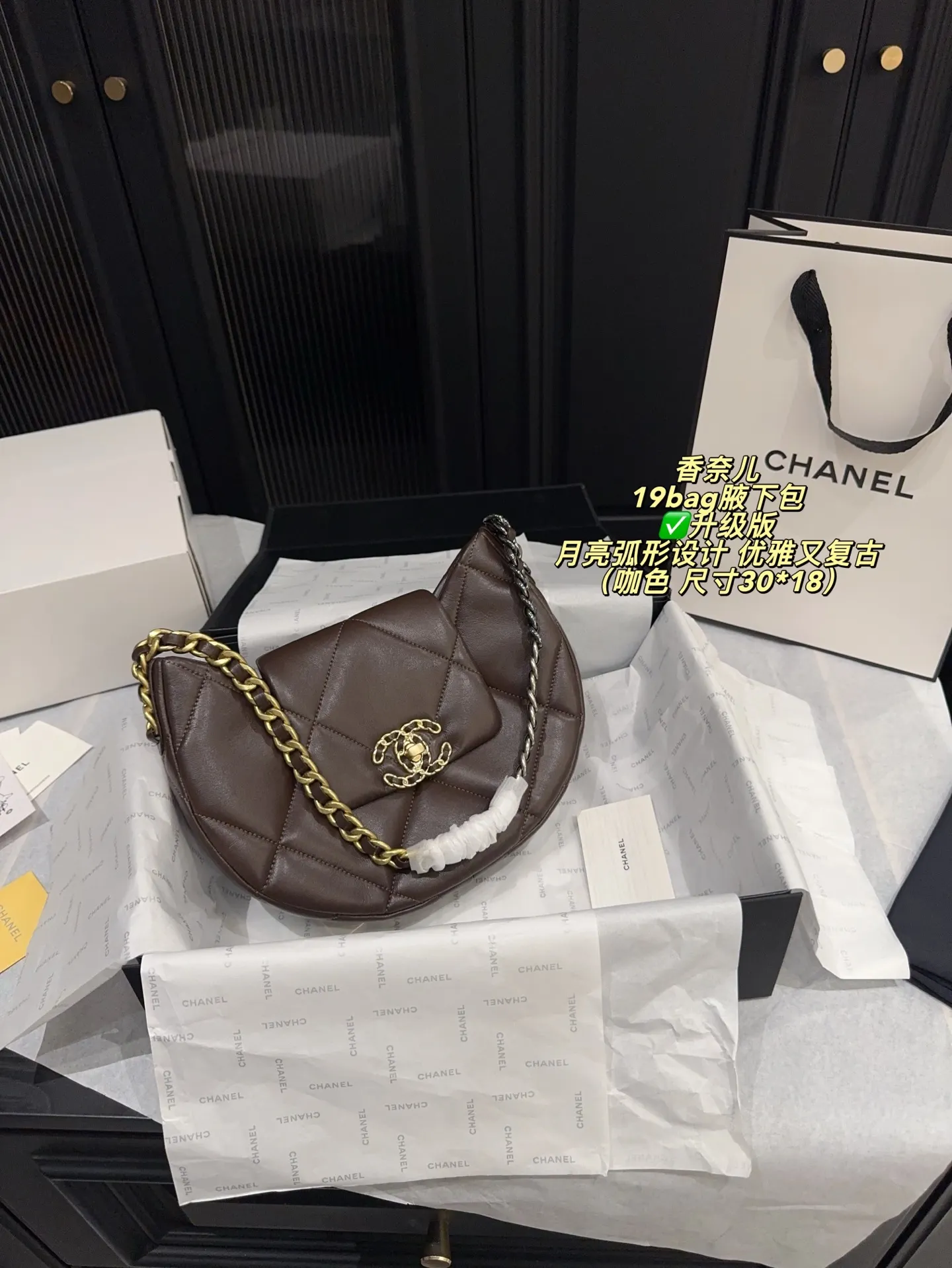 Chanel 19 Bag Quilted Shoulder Bag D31017926 — view 23