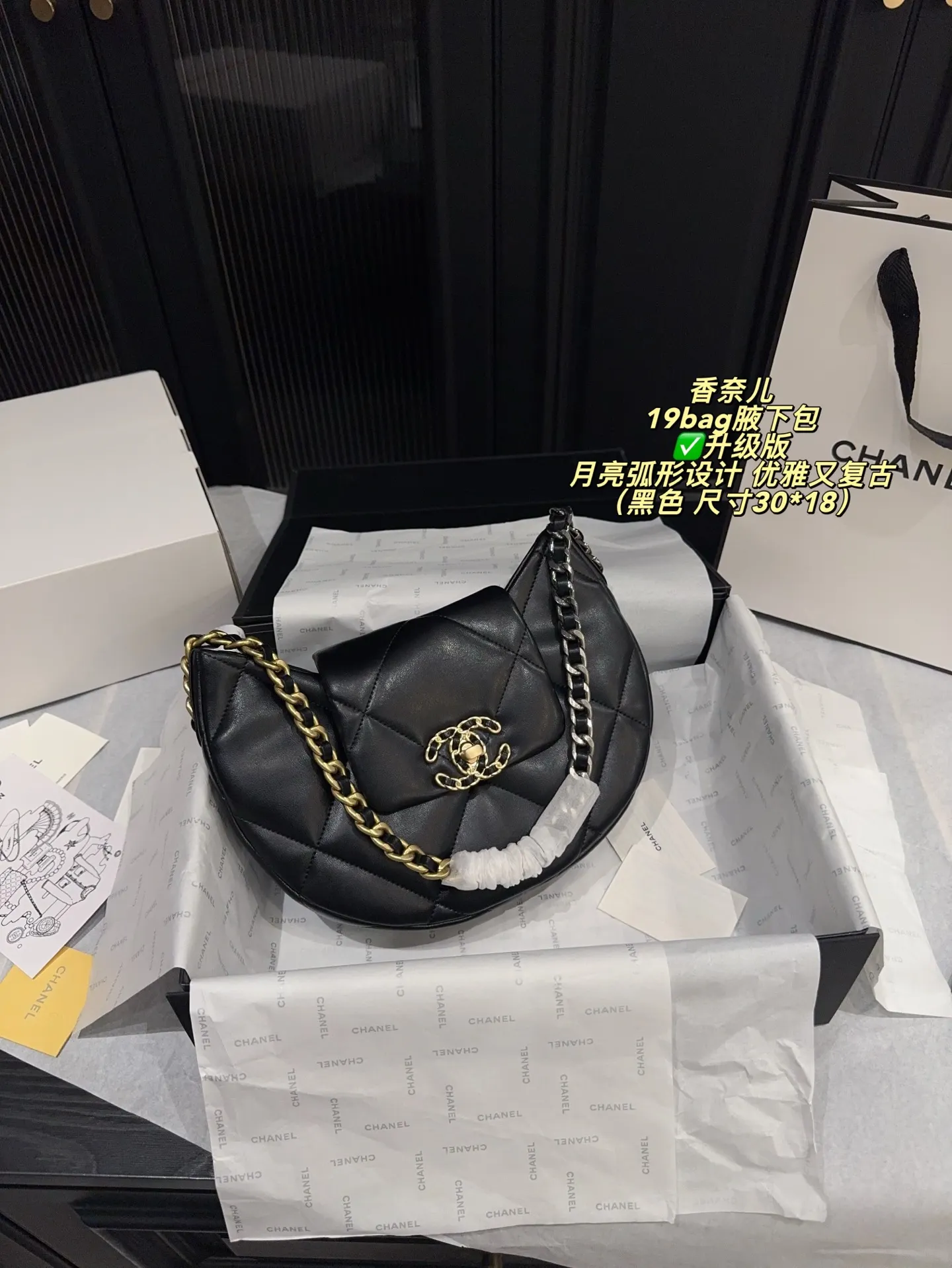Chanel 19 Bag Quilted Shoulder Bag D31017926 — view 24