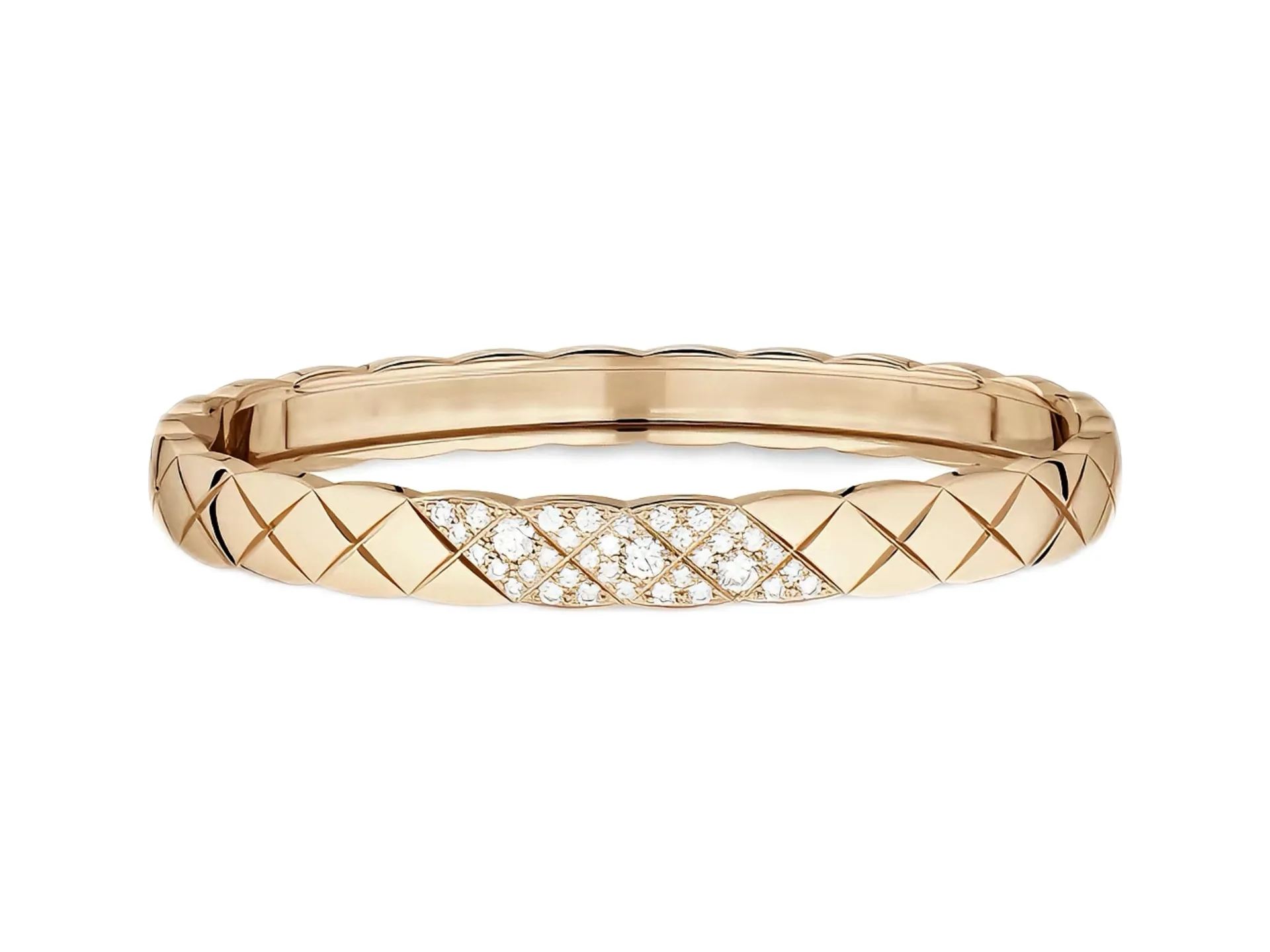 Quilted Pattern Bangle (Gold-Plated Brass) D16518422