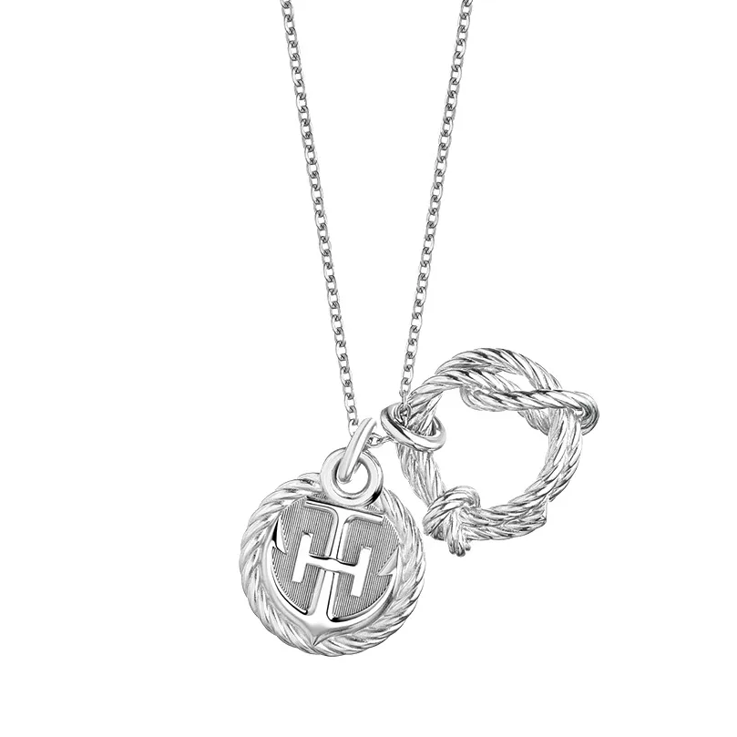 Cordage H Anchor Pendant Necklace D15517601
