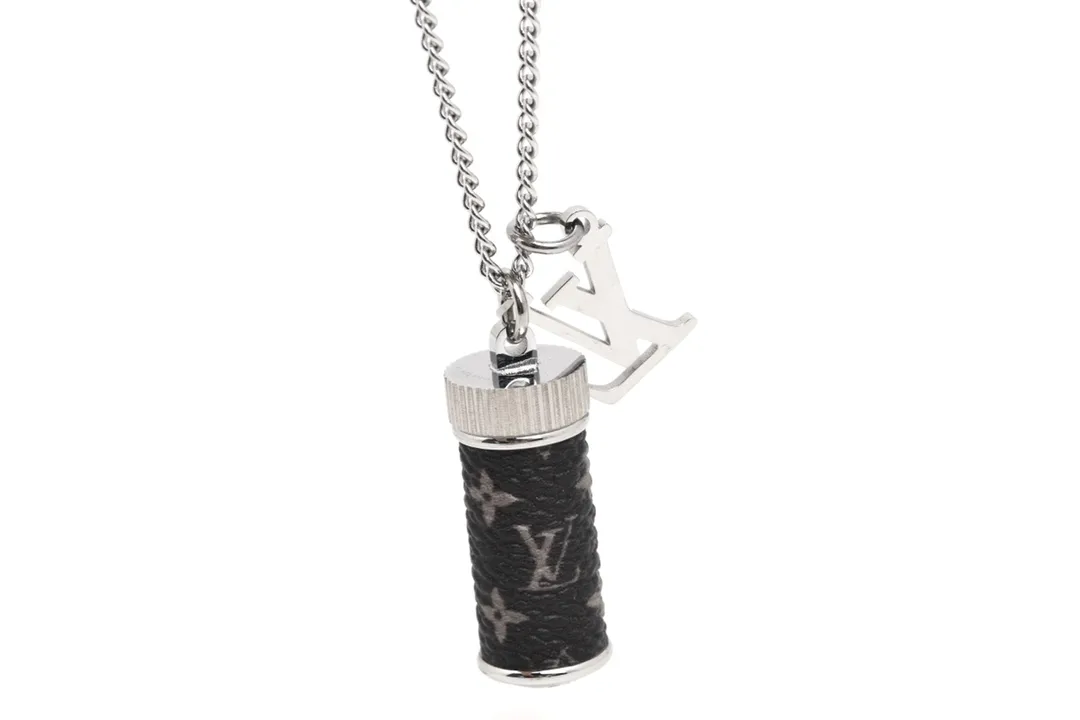 Monogram Leather Perfume Bottle Pendant Necklace D10517130