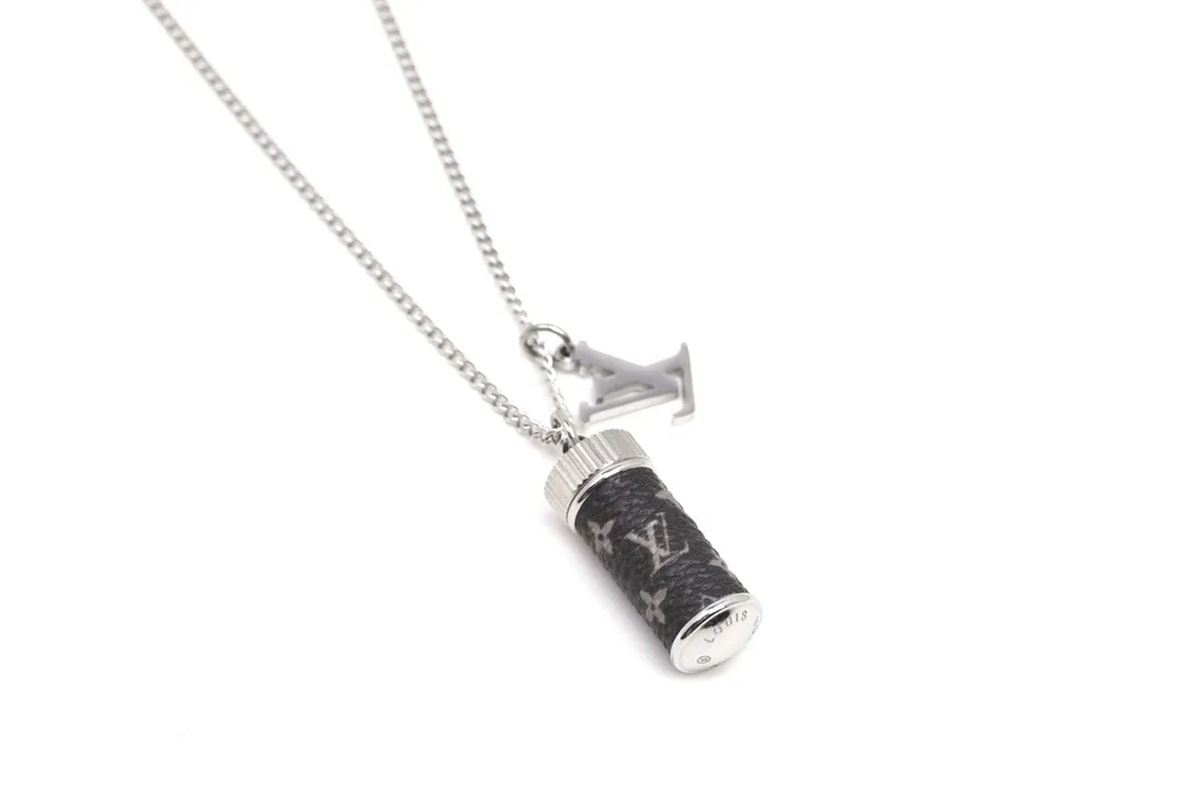 Monogram Leather Perfume Bottle Pendant Necklace D10517130 — view 2