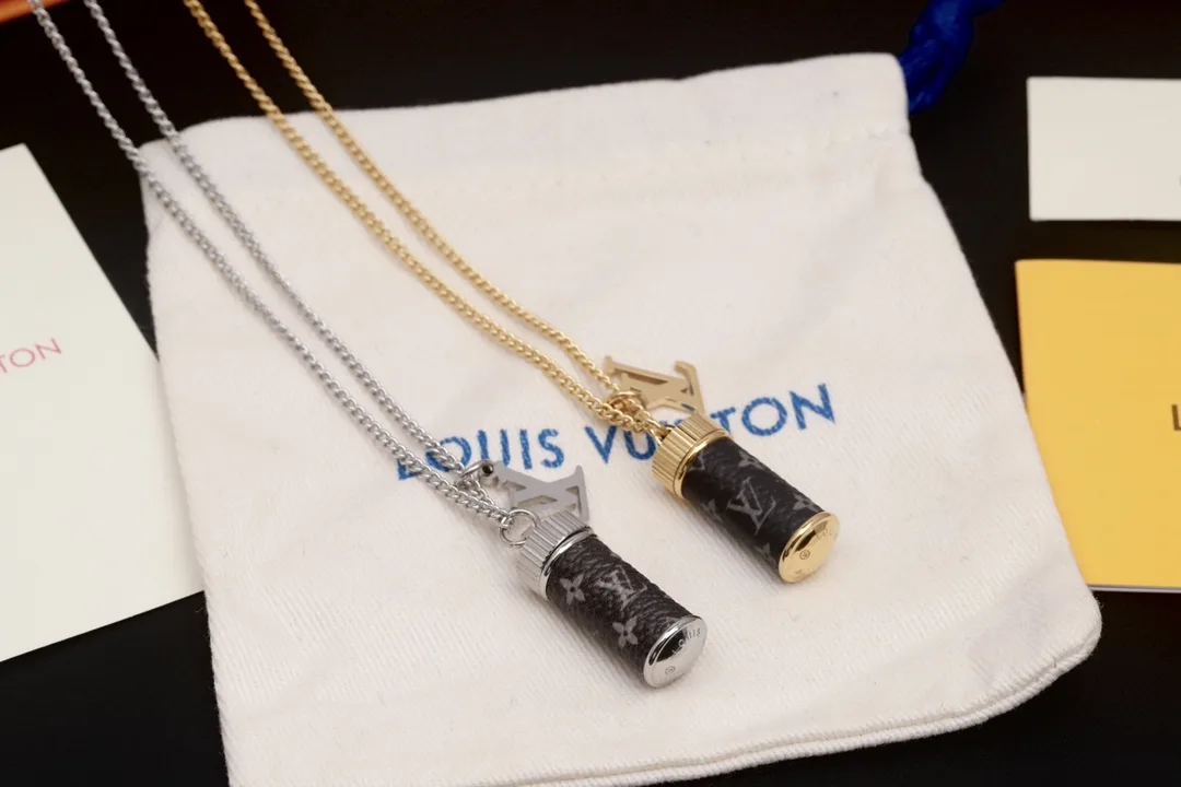 Monogram Leather Perfume Bottle Pendant Necklace D10517130 — view 7