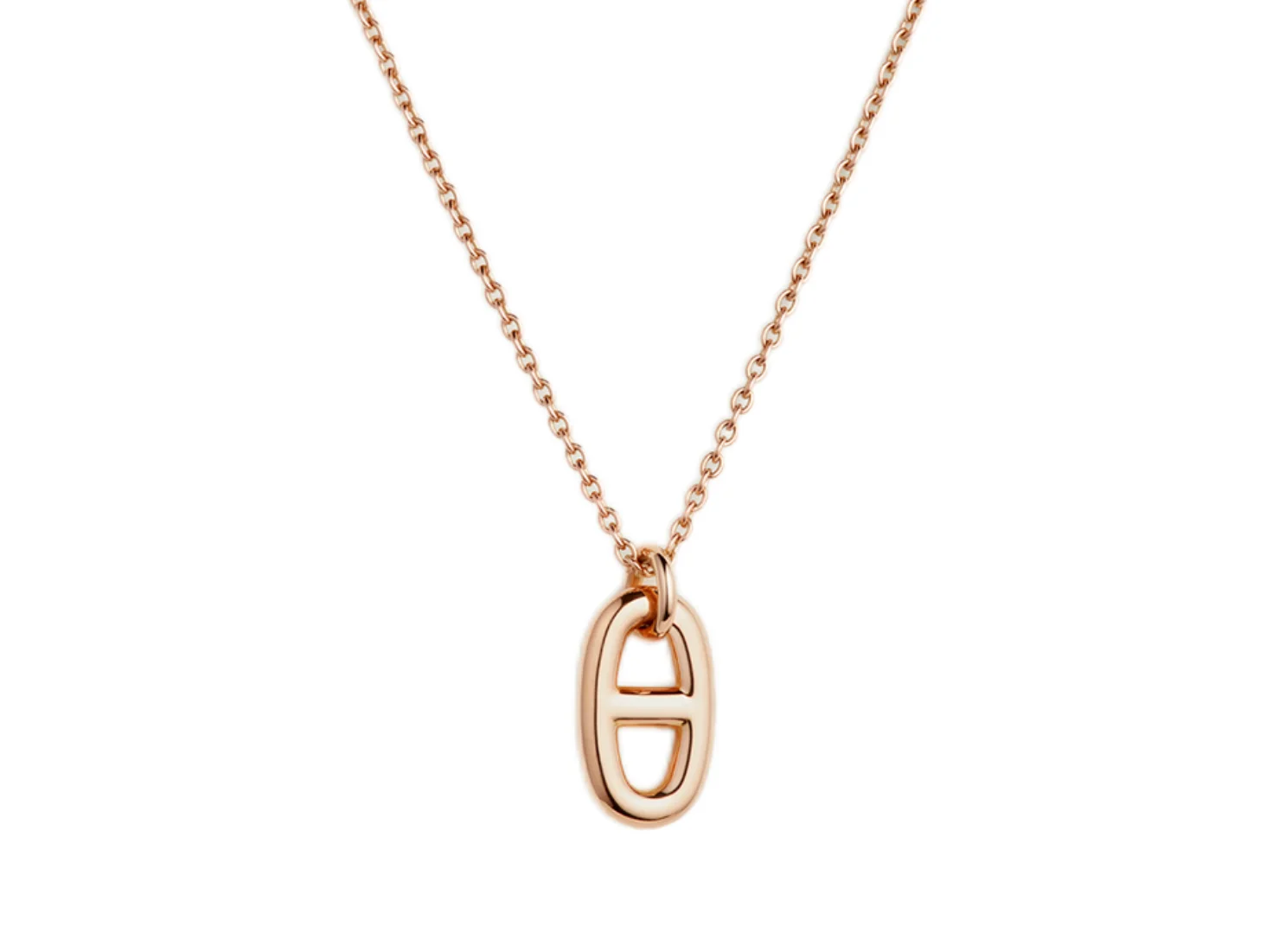 Pig Nose Pendant Necklace (Rose Gold-Plated Sterling Silver) D20518425