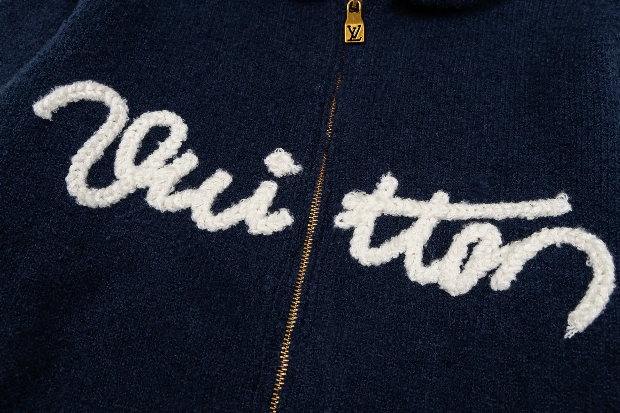 Logo Intarsia Wool-Blend Zip-Up Cardigan D29521701 — view 5