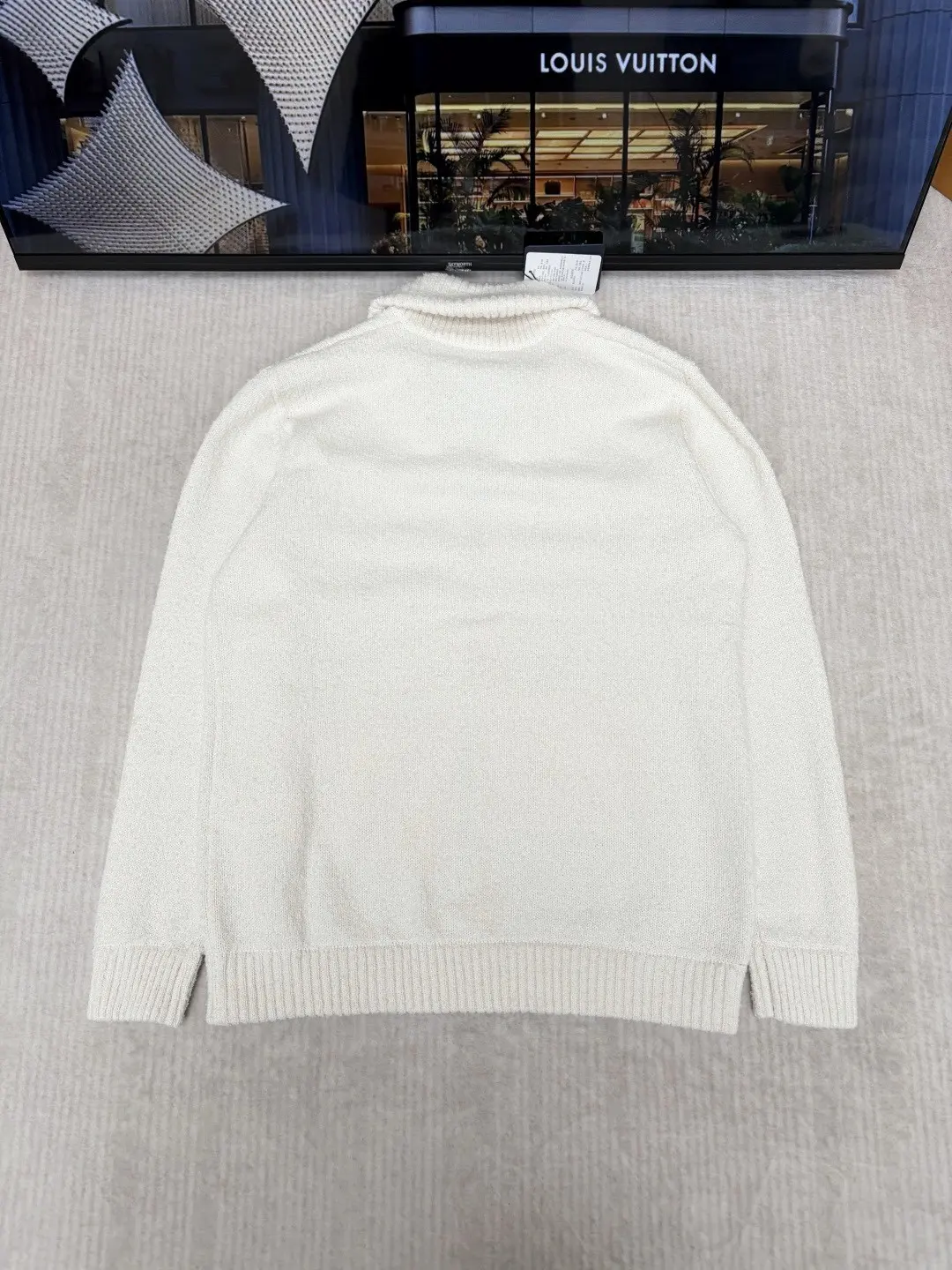 Logo Intarsia Wool-Blend Zip-Up Cardigan D29521700 — view 4