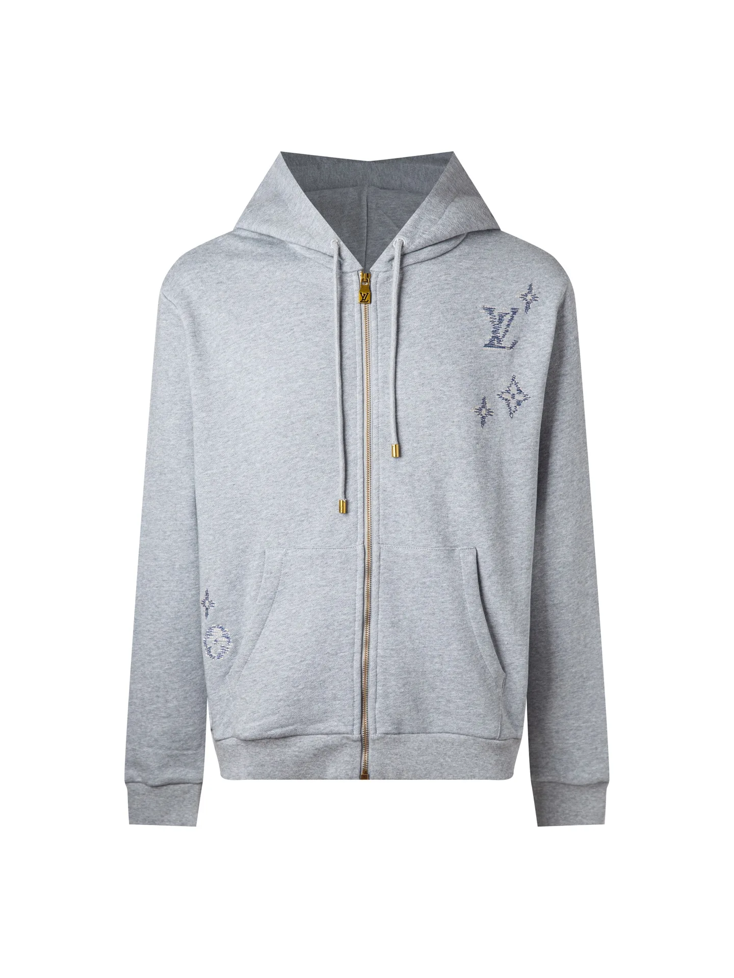 Logo Embroidered Zip-Up Hoodie D30021704