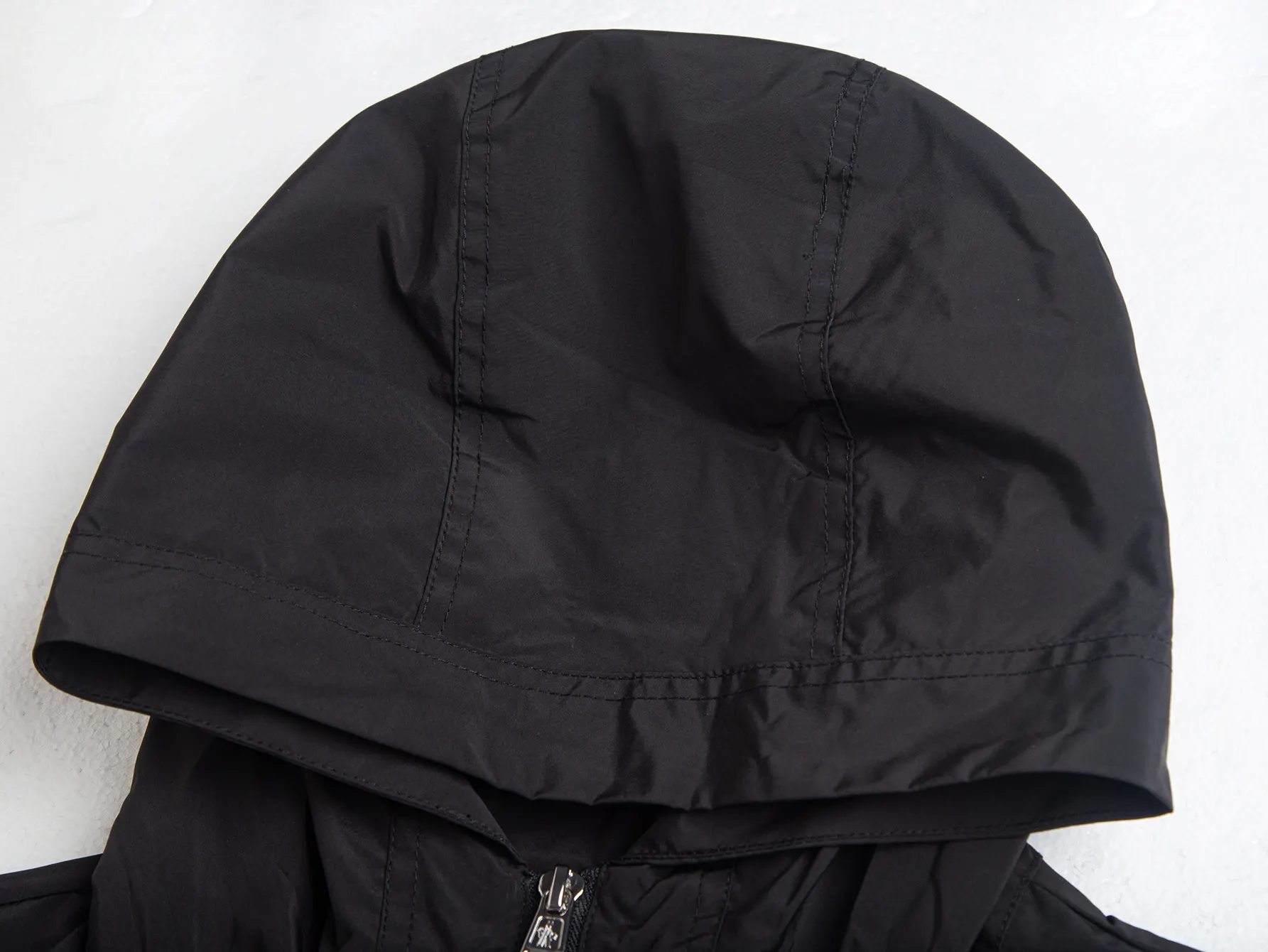 Moncler Hooded Windbreaker Jacket with Grosgrain Trim D31021730 — view 3