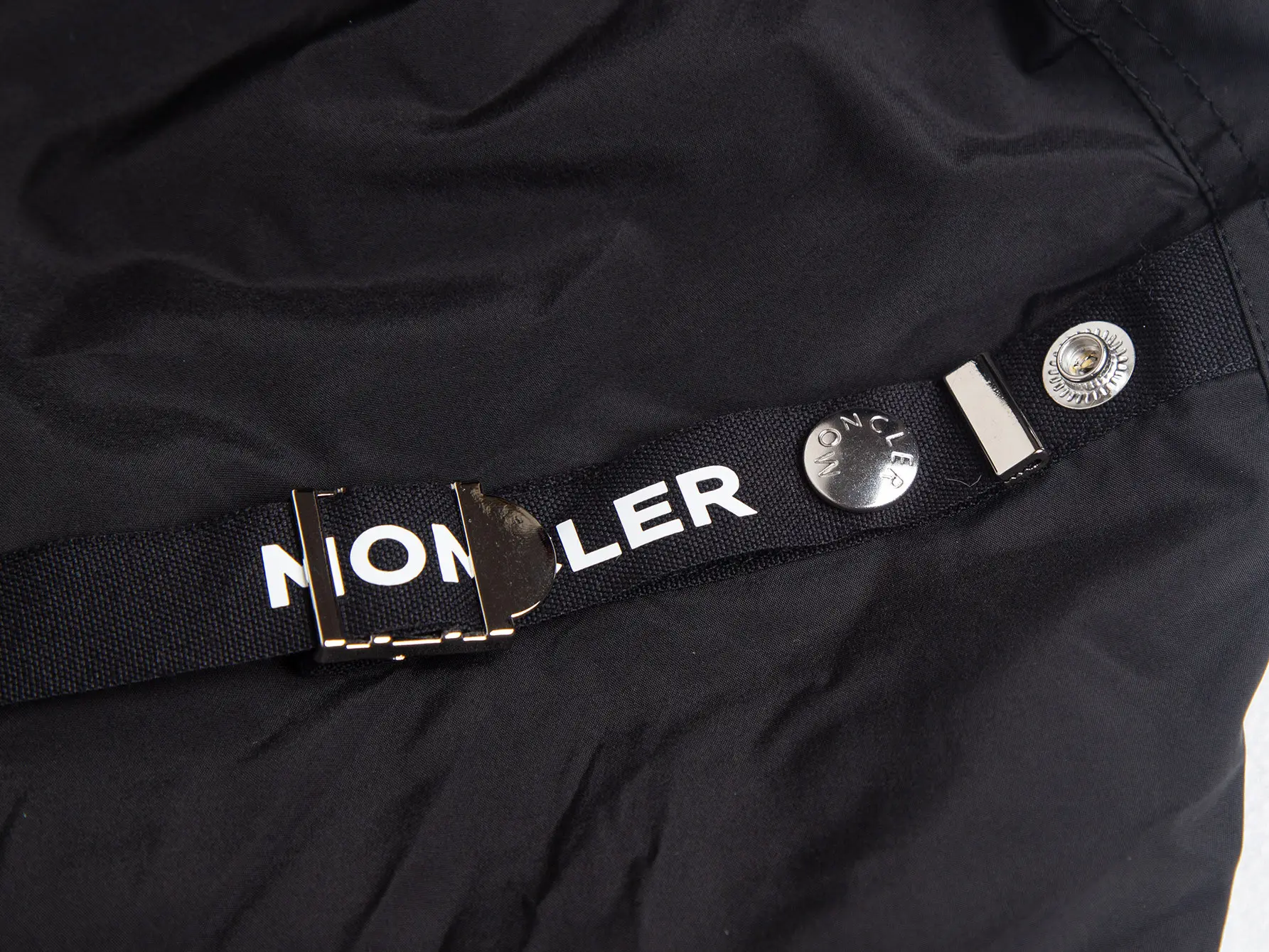 Moncler Hooded Windbreaker Jacket with Grosgrain Trim D31021730 — view 4
