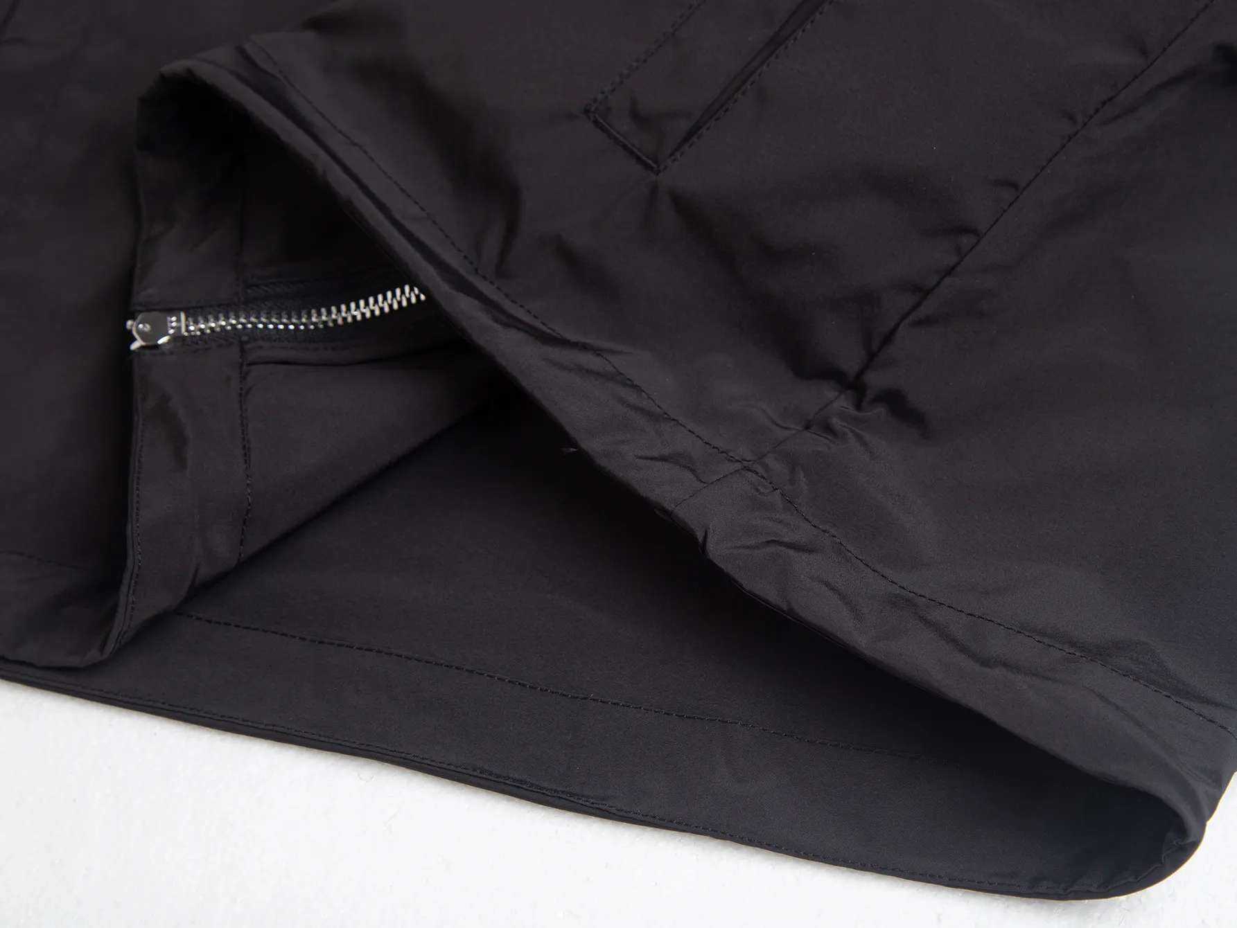 Moncler Hooded Windbreaker Jacket with Grosgrain Trim D31021730 — view 9