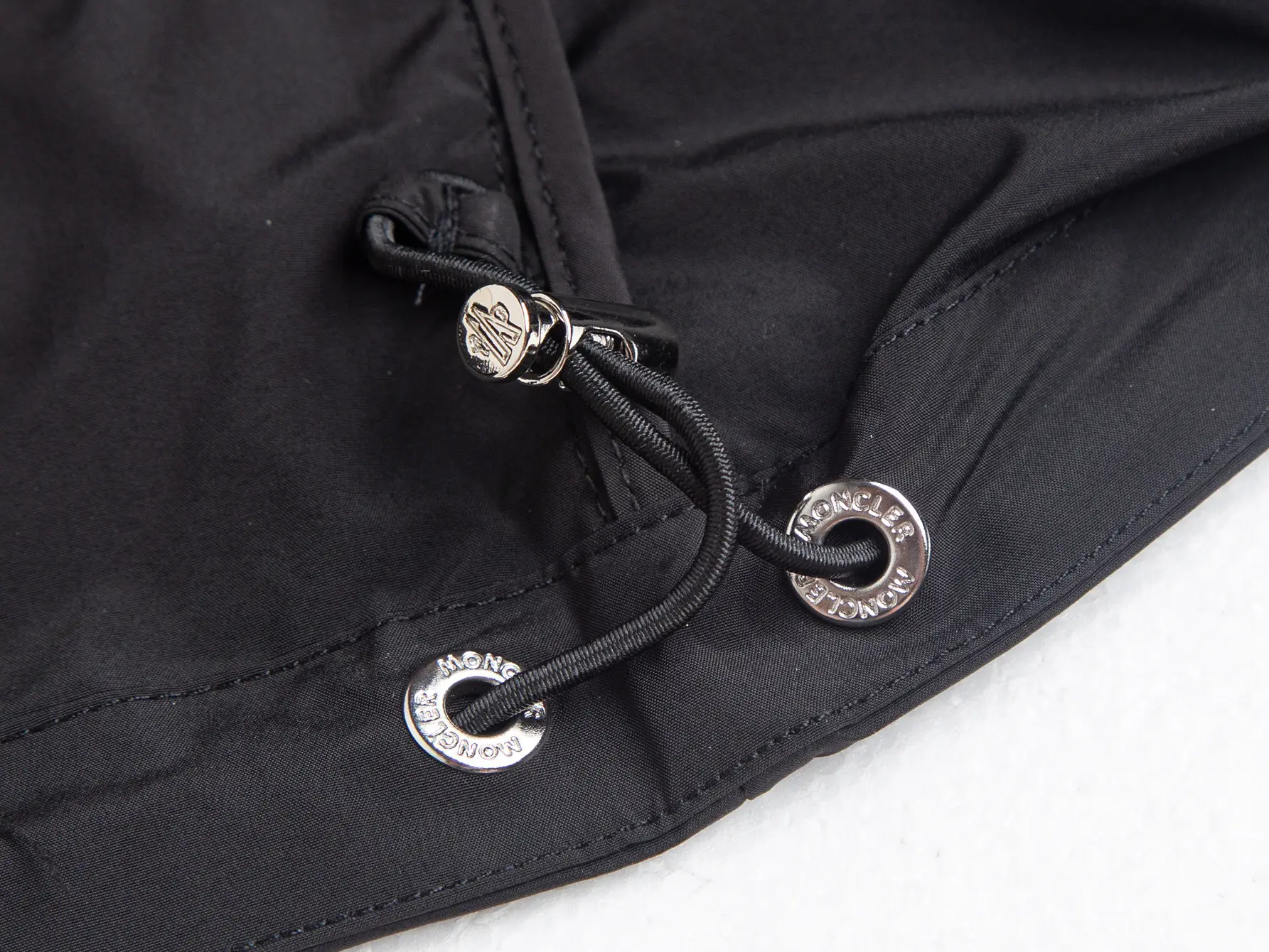 Moncler Hooded Windbreaker Jacket with Grosgrain Trim D31021730 — view 10