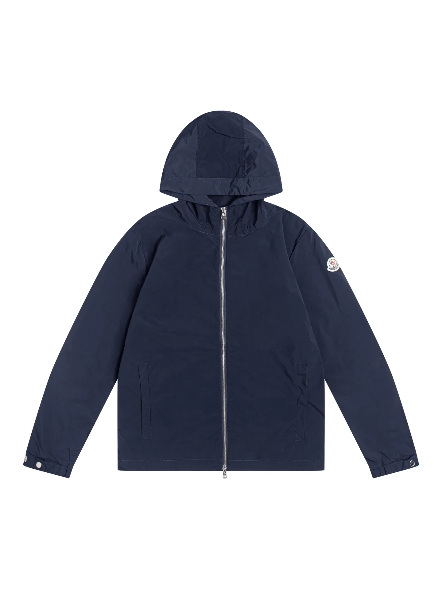 Logo-Patch Hooded Windbreaker Jacket D31021732