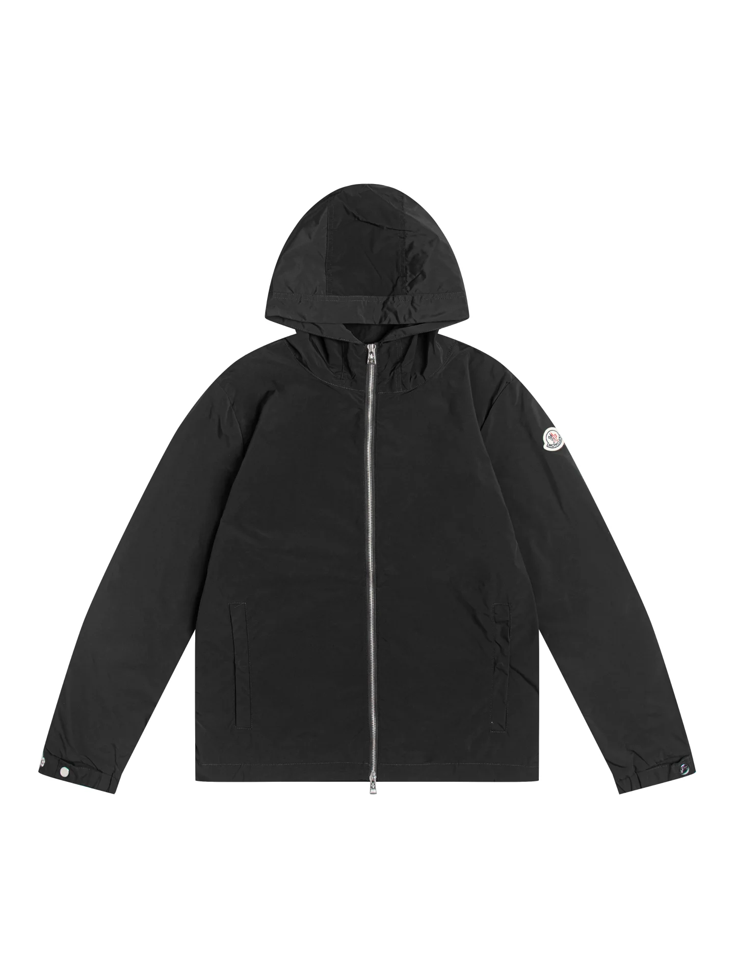 Moncler Logo-Webbing Hooded Windbreaker Jacket D31021729 — view 4