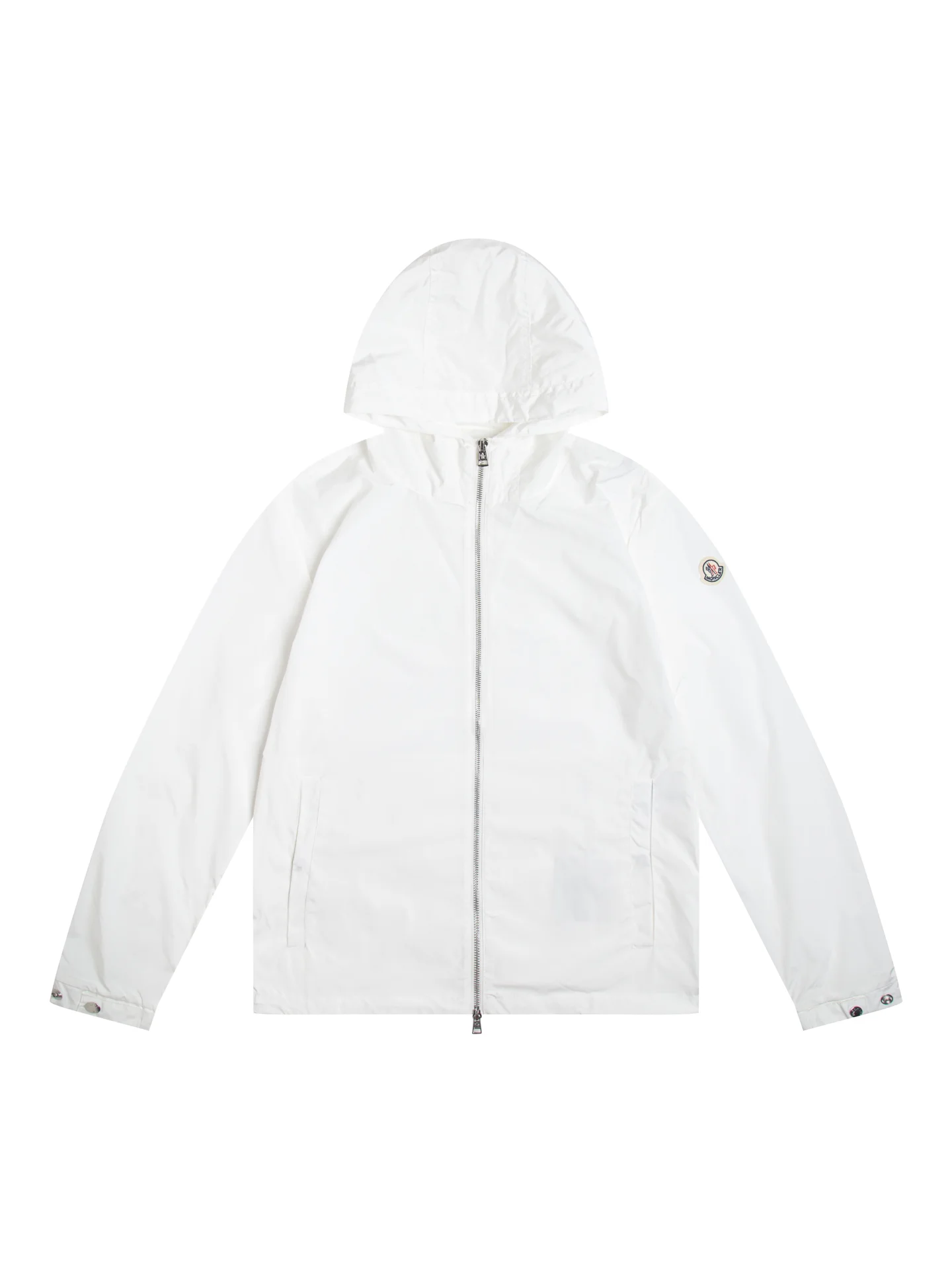 Moncler Hooded Windbreaker Jacket with Logo Patch D31021731